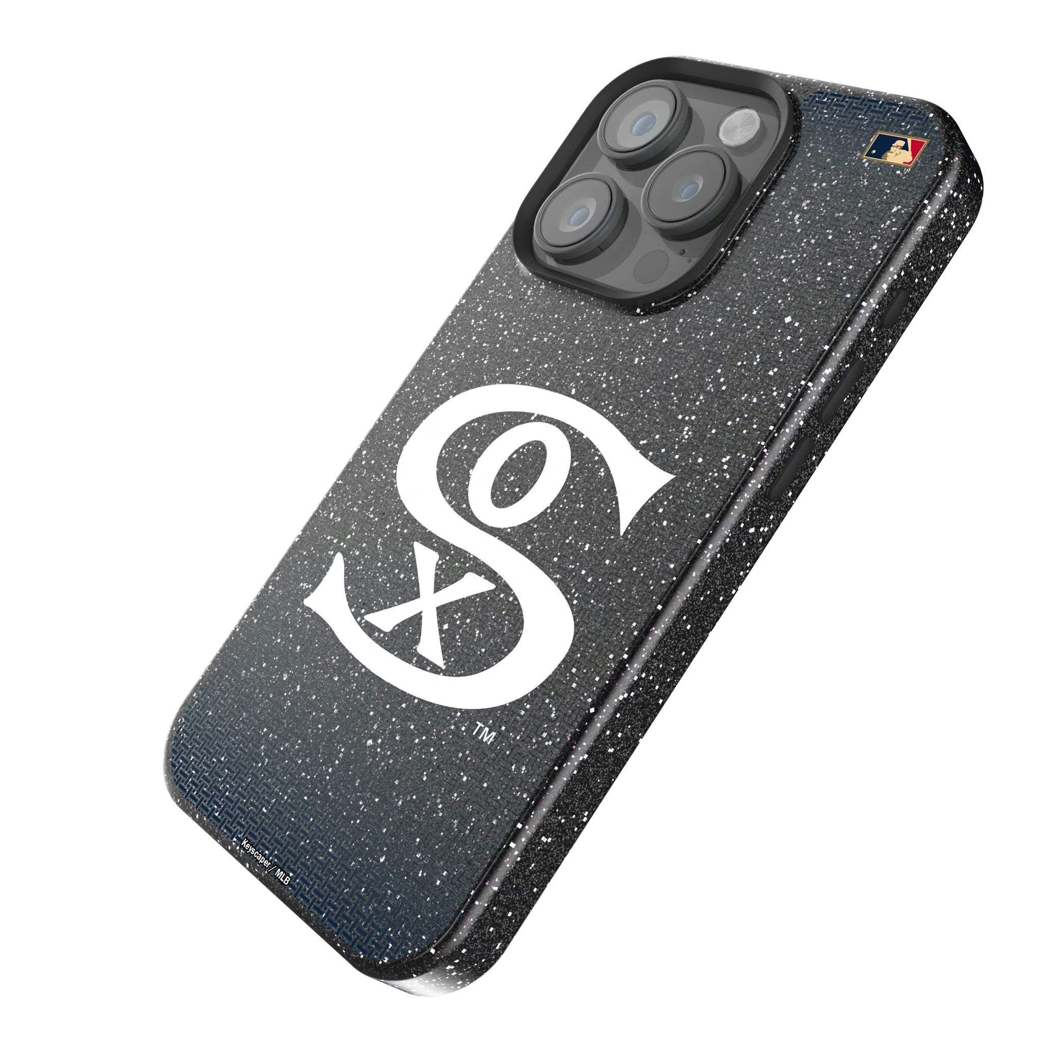 Chicago White Sox Road 1919-1921 - Cooperstown Collection Linen iPhone Bling Phone Case for Apple iPhone - Isometric View