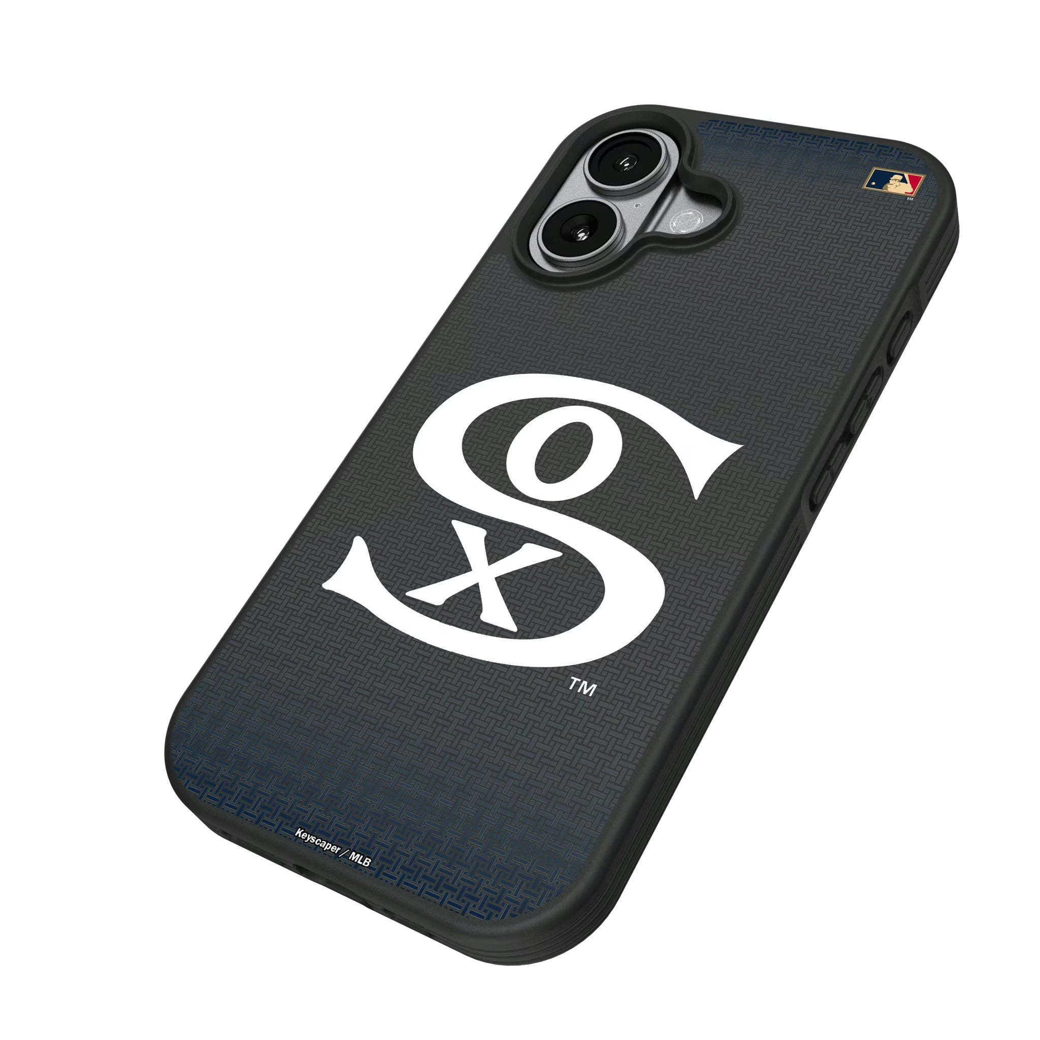 Chicago White Sox Road 1919-1921 - Cooperstown Collection Linen iPhone Bump Phone Case for Apple iPhone - Isometric View#Device_iPhone 17