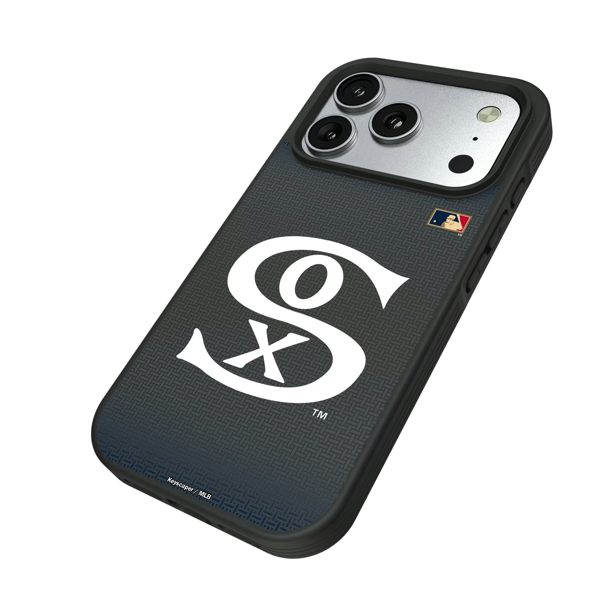 Chicago White Sox Road 1919-1921 - Cooperstown Collection Linen iPhone Bump Phone Case for Apple iPhone - Isometric View#Device_iPhone 17 Pro