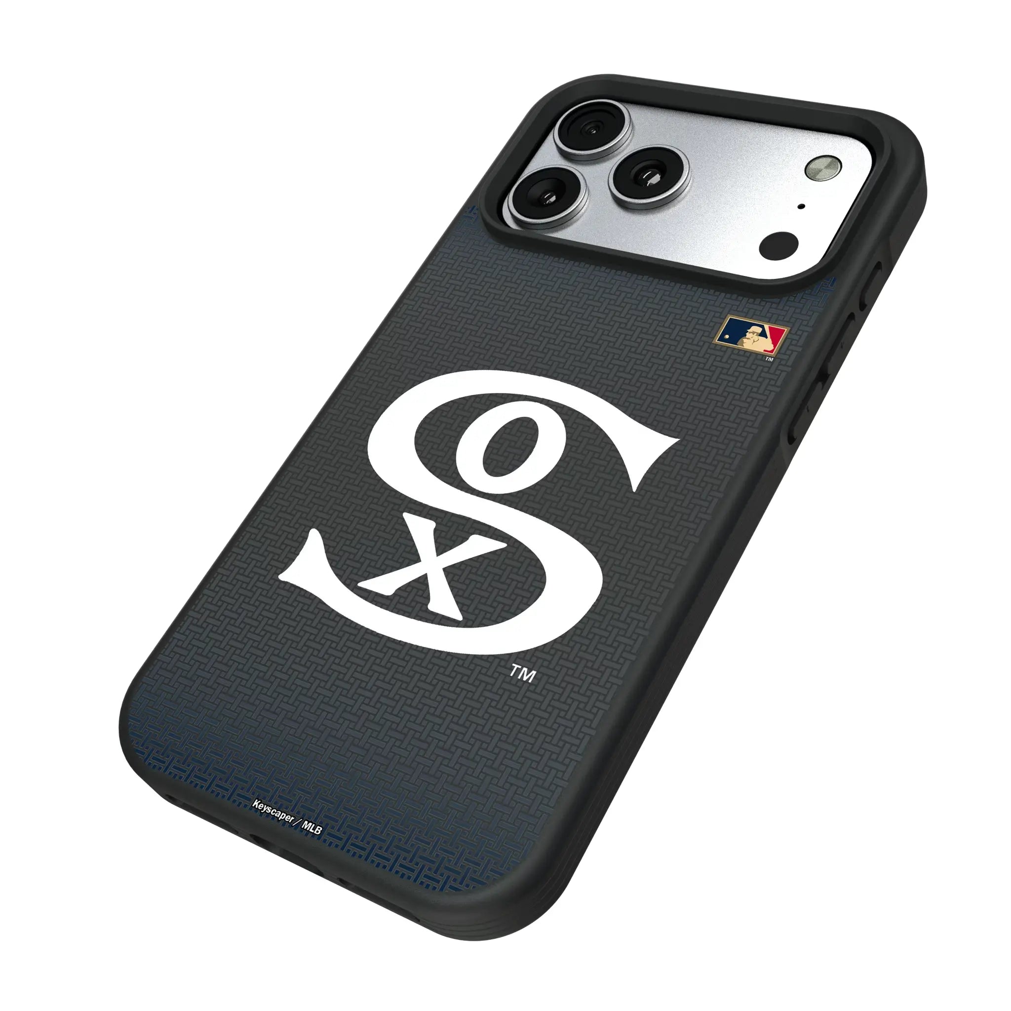 Chicago White Sox Road 1919-1921 - Cooperstown Collection Linen iPhone Bump Phone Case for Apple iPhone - Isometric View#Device_iPhone 17 Pro Max