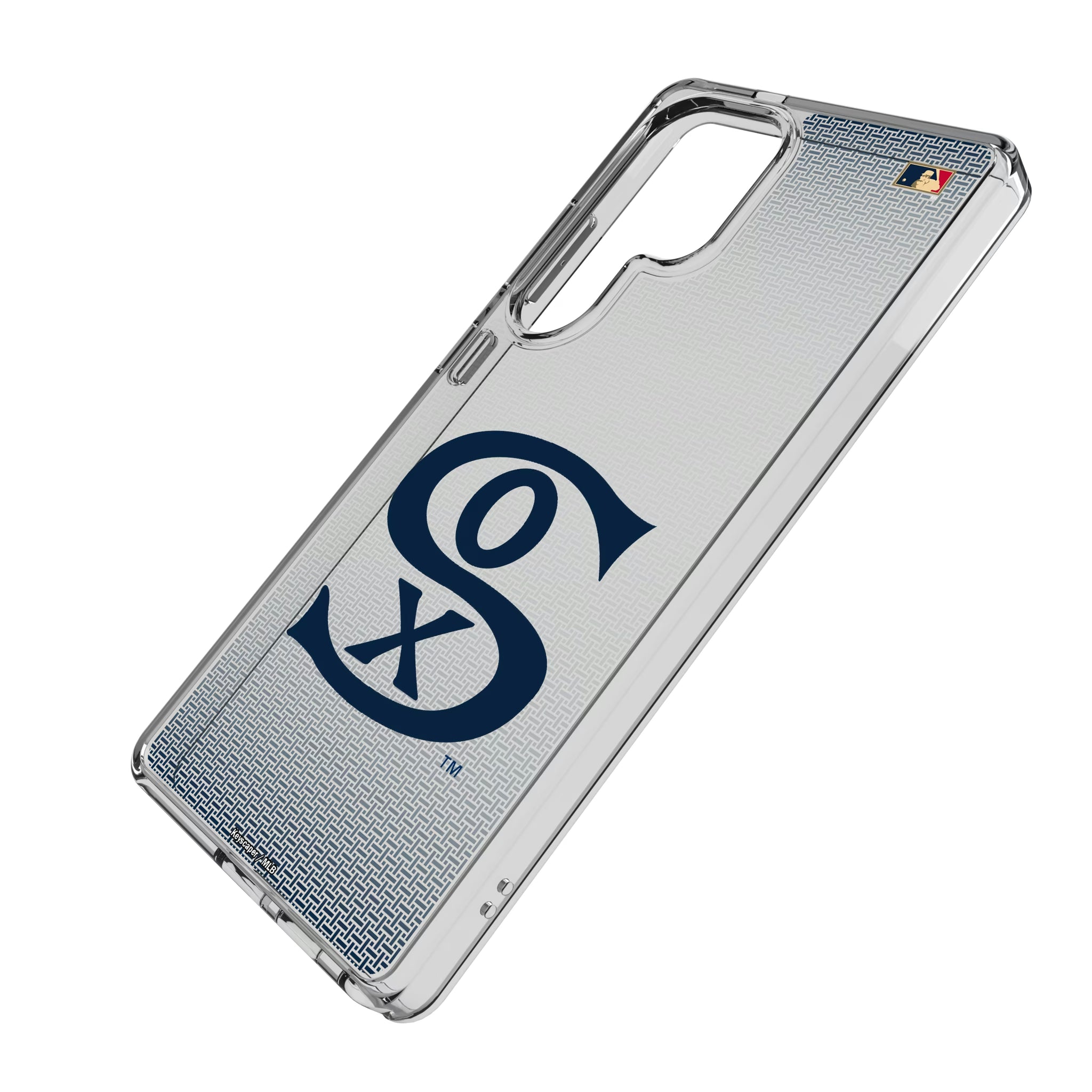 Chicago White Sox Road 1919-1921 - Cooperstown Collection Linen Galaxy Clear Phone Case for Samsung Galaxy - Isometric View