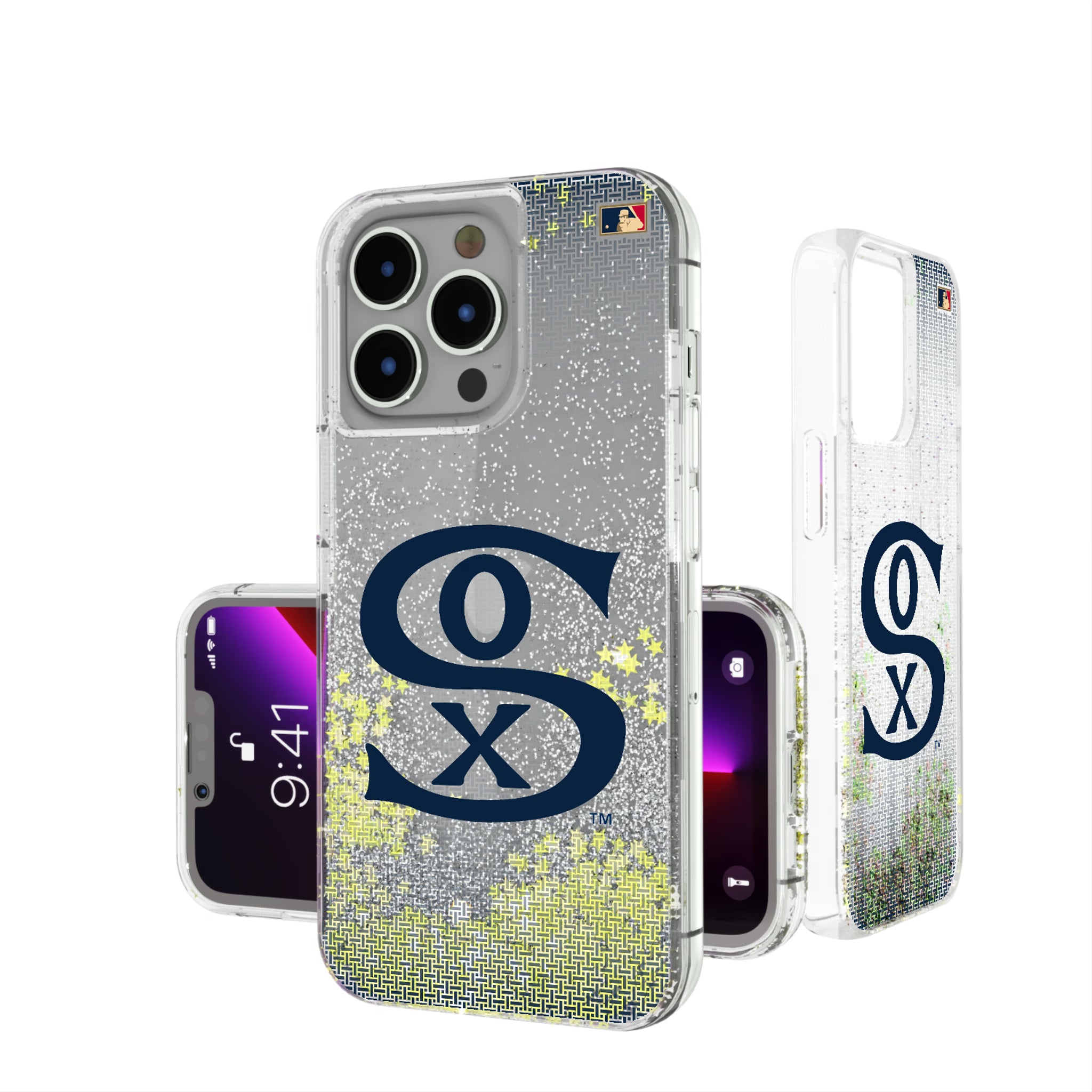 Chicago White Sox Road 1919-1921 - Cooperstown Collection Linen iPhone Glitter Phone Case for Apple iPhone