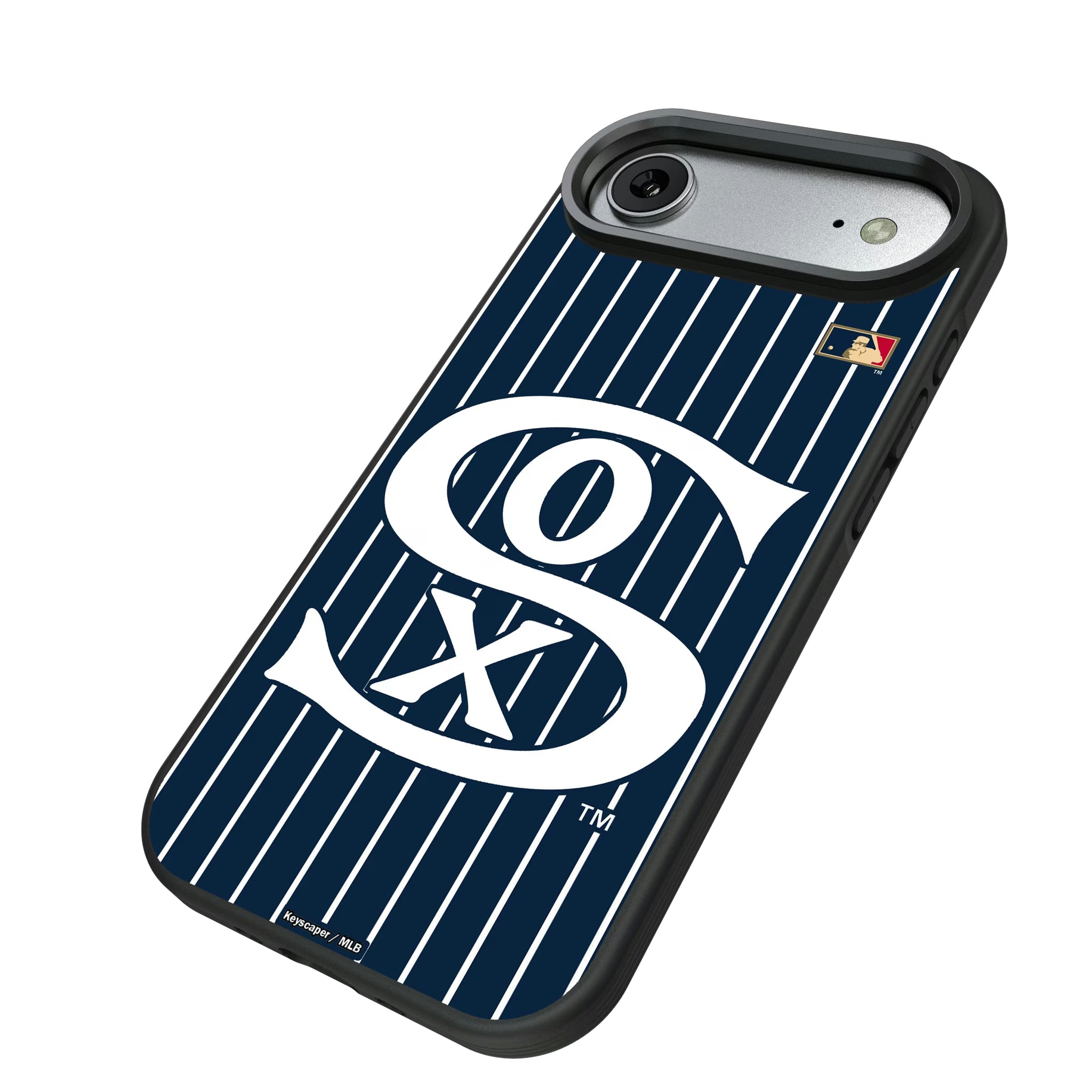 Chicago White Sox Road 1919-1921 - Cooperstown Collection Pinstripe iPhone Bump Phone Case for Apple iPhone - Isometric View#Device_iPhone Air