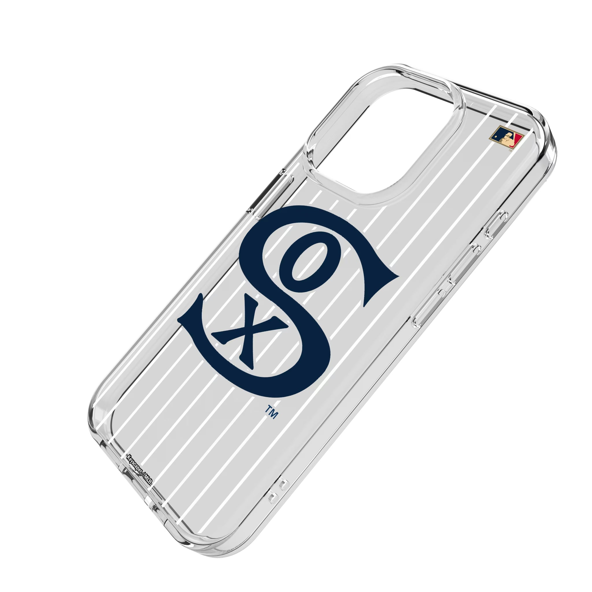 Chicago White Sox Road 1919-1921 - Cooperstown Collection Pinstripe iPhone Clear Phone Case for Apple iPhone - Isometric View