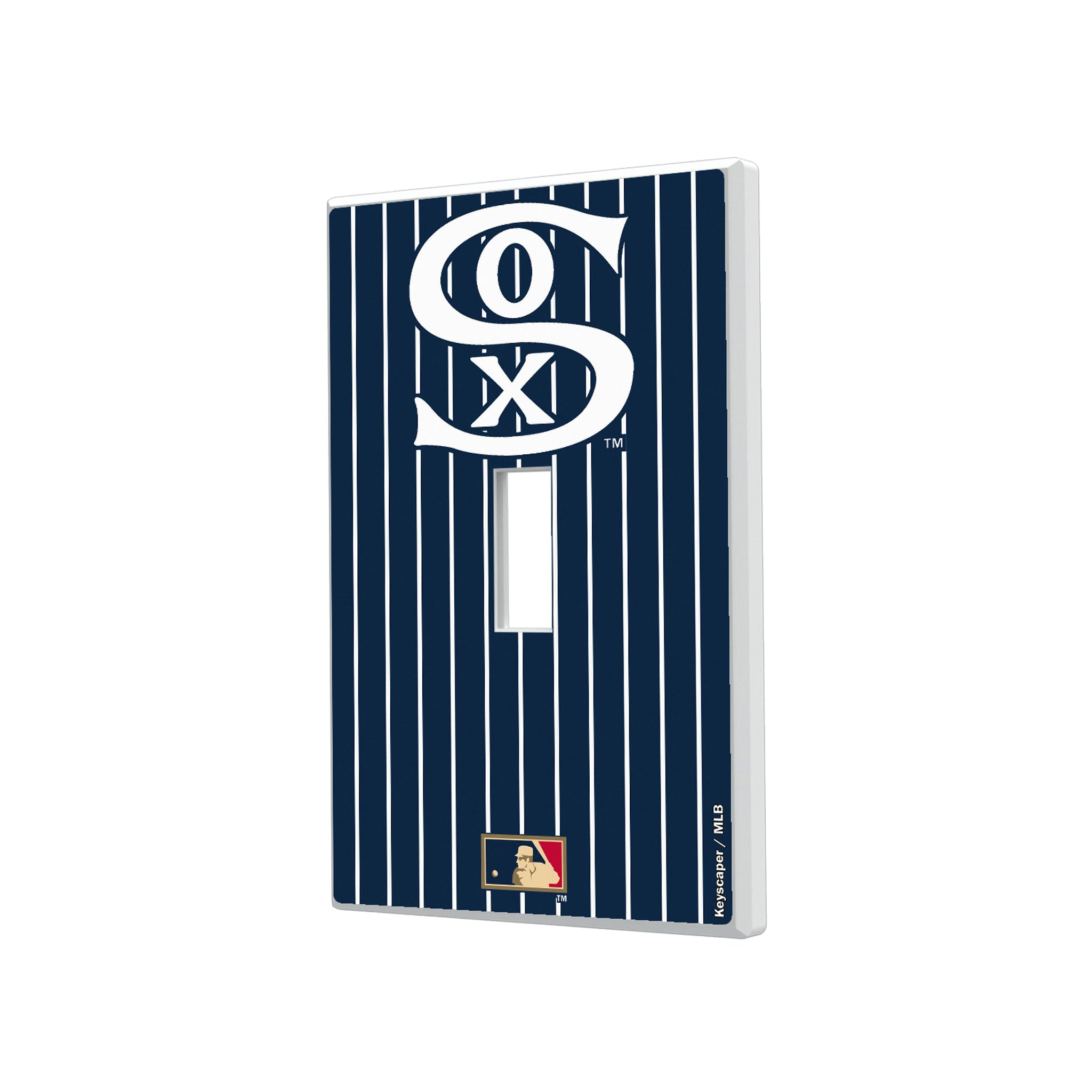 Chicago White Sox Road 1919-1921 - Cooperstown Collection Pinstripe Hidden-Screw Light Switch Plate#Style_Single Toggle