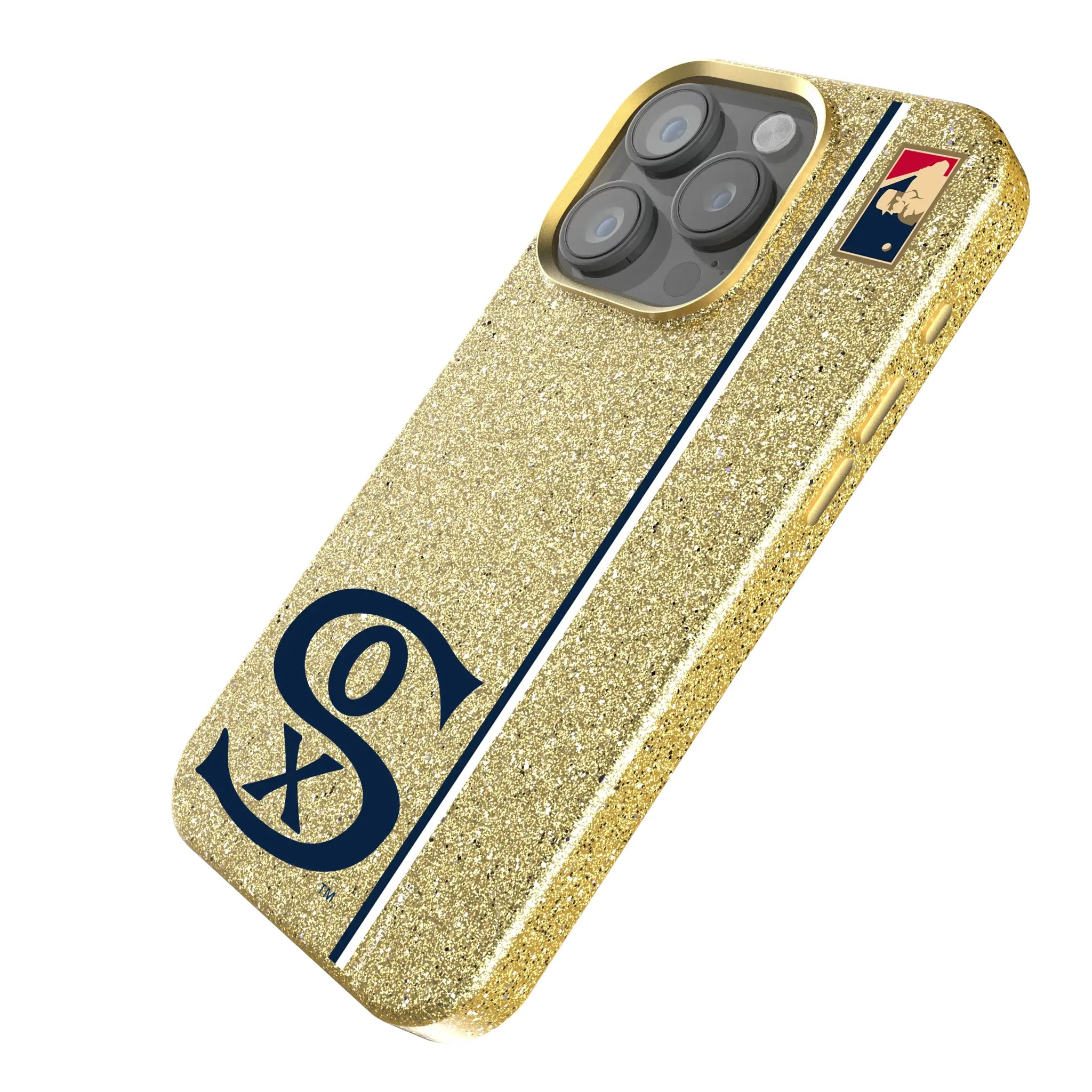 Chicago White Sox Road 1919-1921 - Cooperstown Collection Sidebar iPhone Bling Phone Case for Apple iPhone - Isometric View