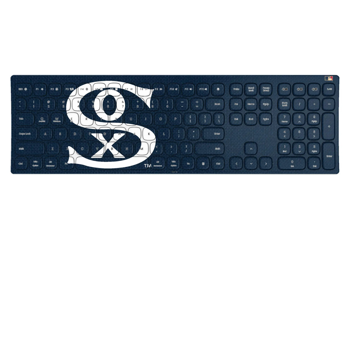 Chicago White Sox Road 1919-1921 - Cooperstown Collection Solid KKB605 Curved Wireless Keyboard