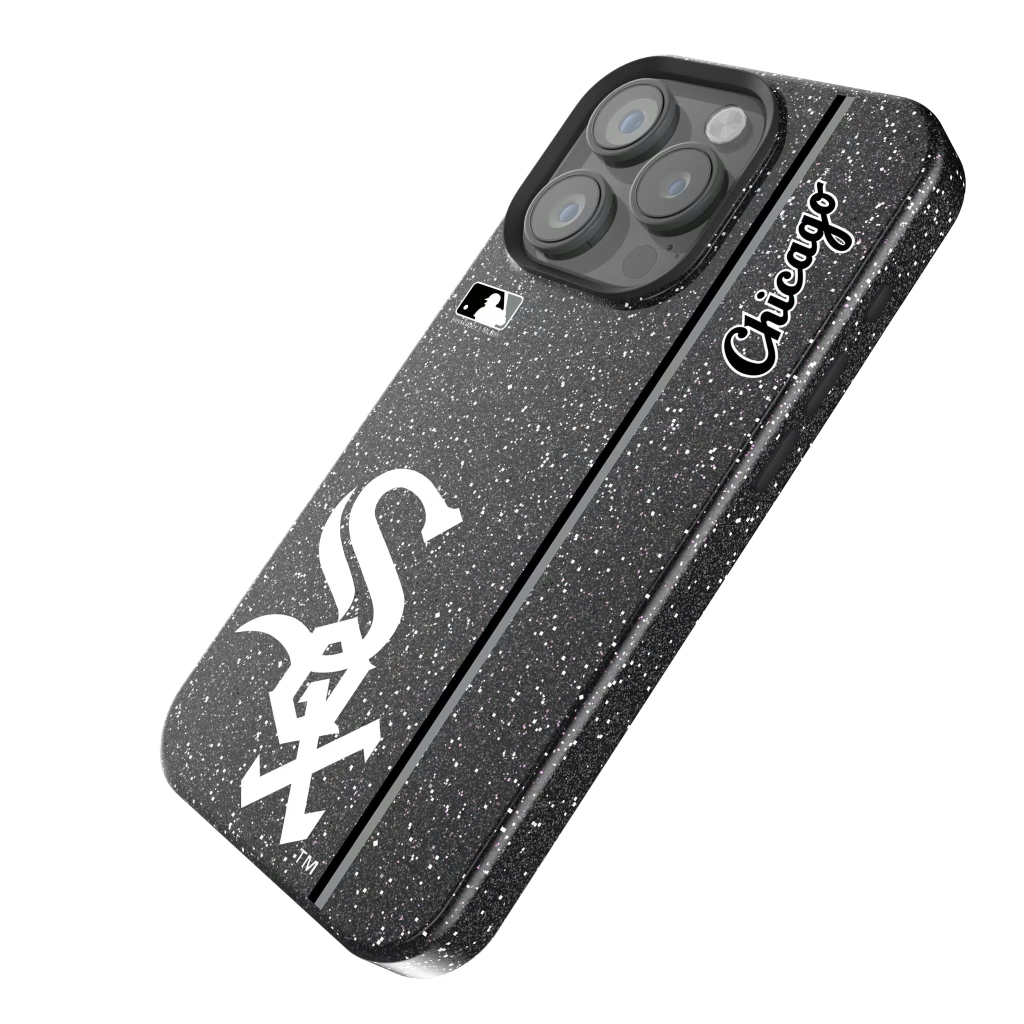 Chicago White Sox Sidebar iPhone Bling Phone Case for Apple iPhone - Isometric View