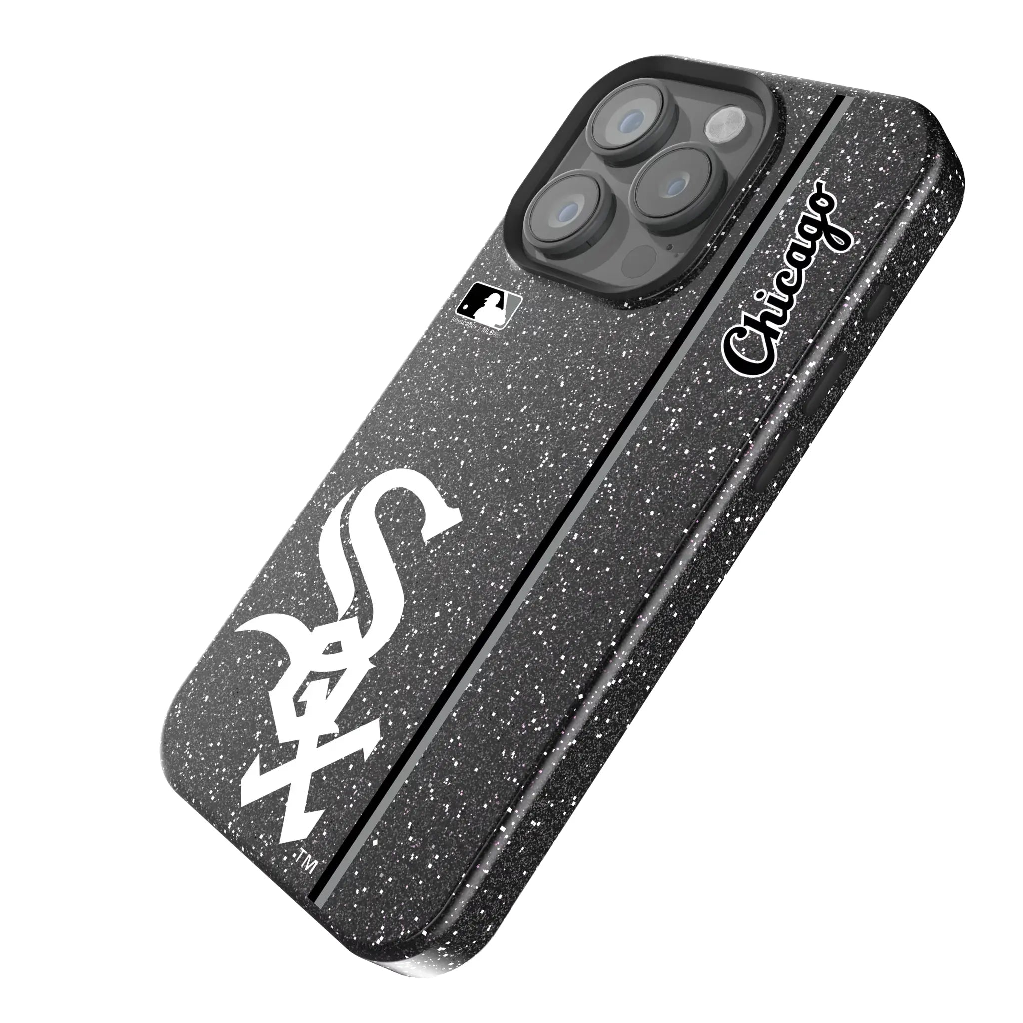 Chicago White Sox Sidebar iPhone Bling Phone Case for Apple iPhone - Isometric View