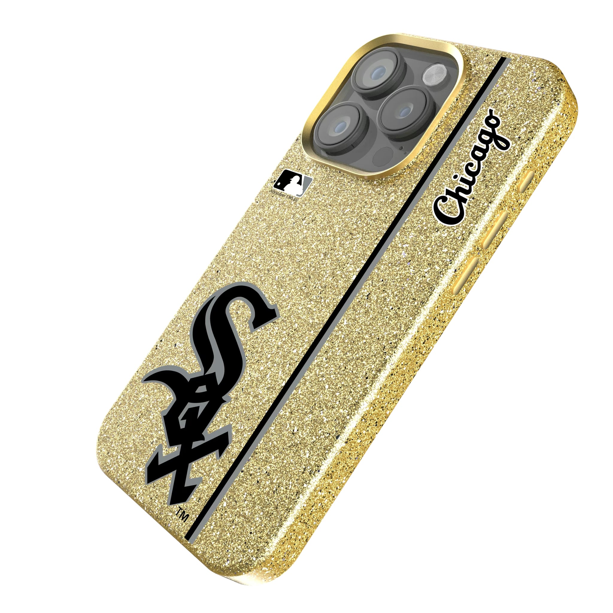 Chicago White Sox Sidebar iPhone Bling Phone Case for Apple iPhone - Isometric View