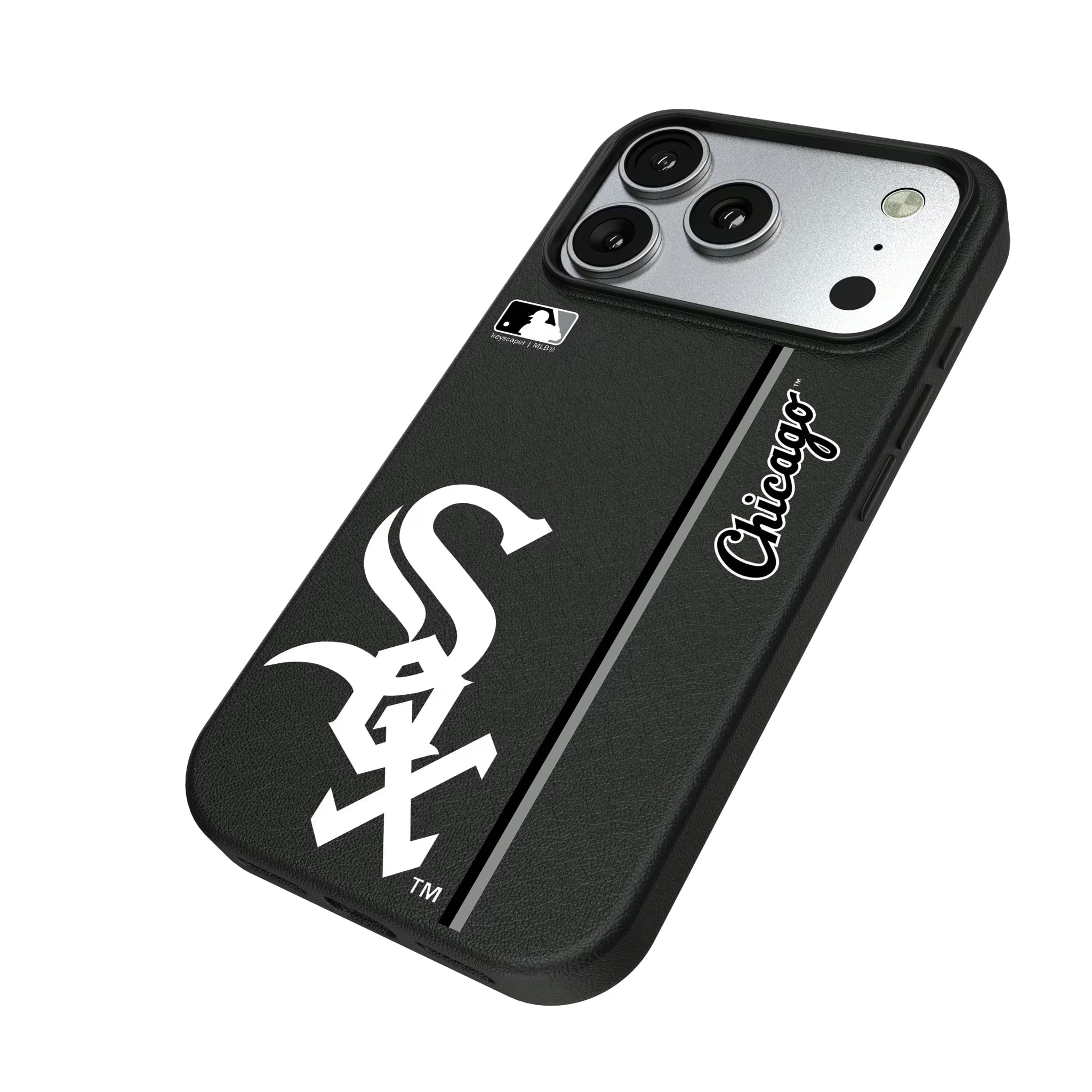 Chicago White Sox Sidebar iPhone MagSafe Compatible Phone Case for Apple iPhone - Isometric View#Device_iPhone 17 Pro