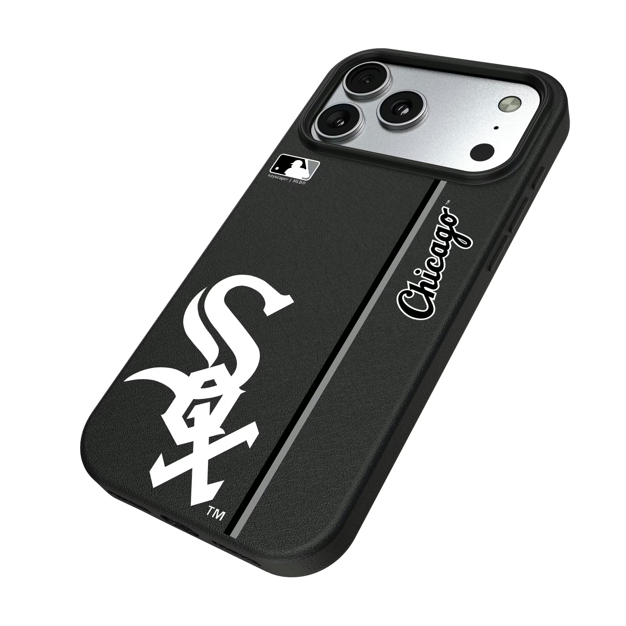 Chicago White Sox Sidebar iPhone MagSafe Compatible Phone Case for Apple iPhone - Isometric View#Device_iPhone 17 Pro Max