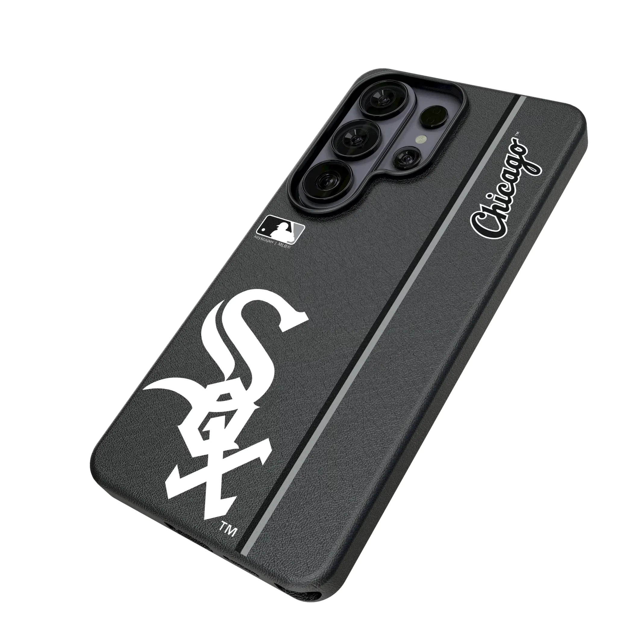Chicago White Sox Sidebar Galaxy MagSafe Compatible Phone Case for Samsung Galaxy - Isometric View#Device_Galaxy S26 Ultra