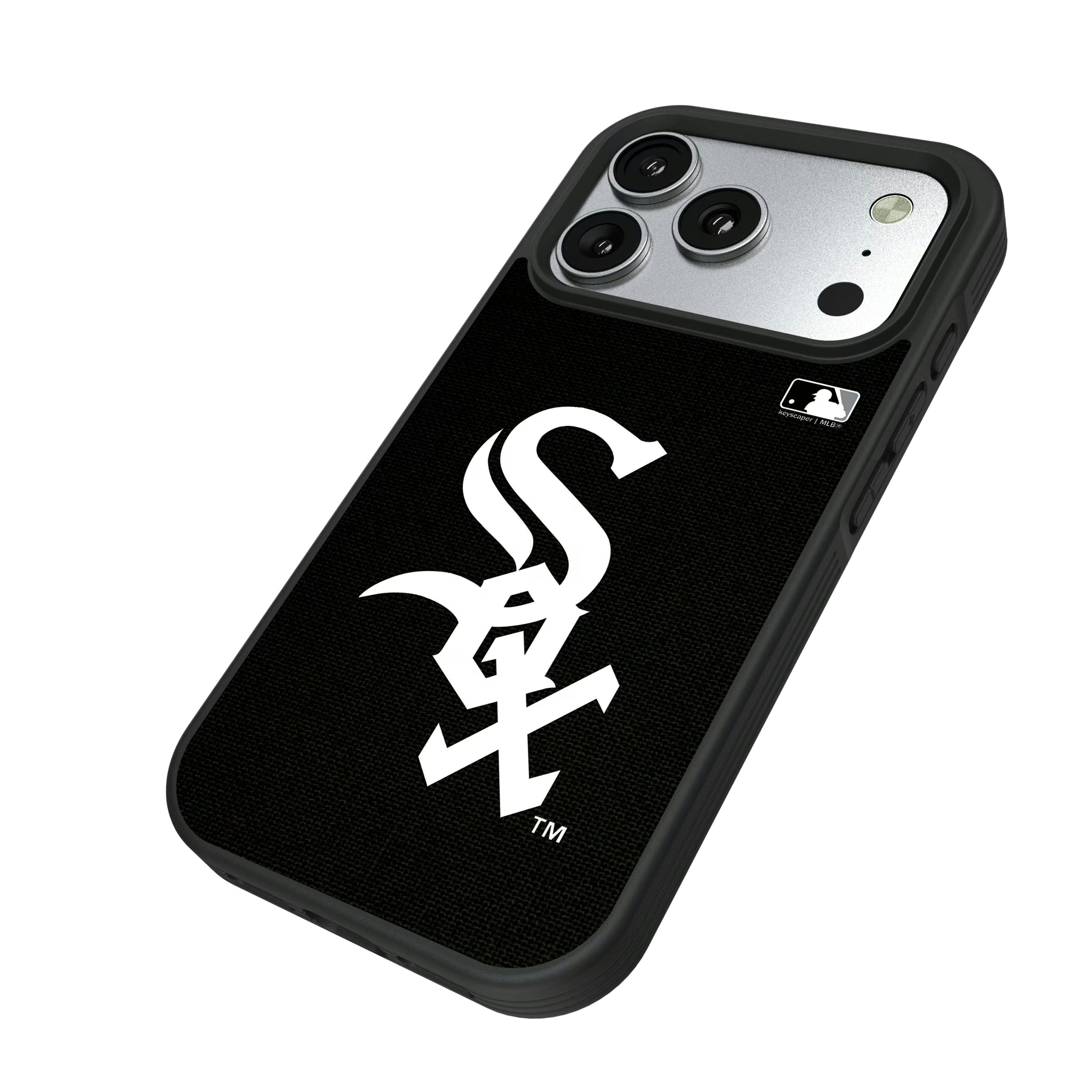 Chicago White Sox Solid iPhone Bump Phone Case for Apple iPhone - Isometric View#Device_iPhone 17 Pro