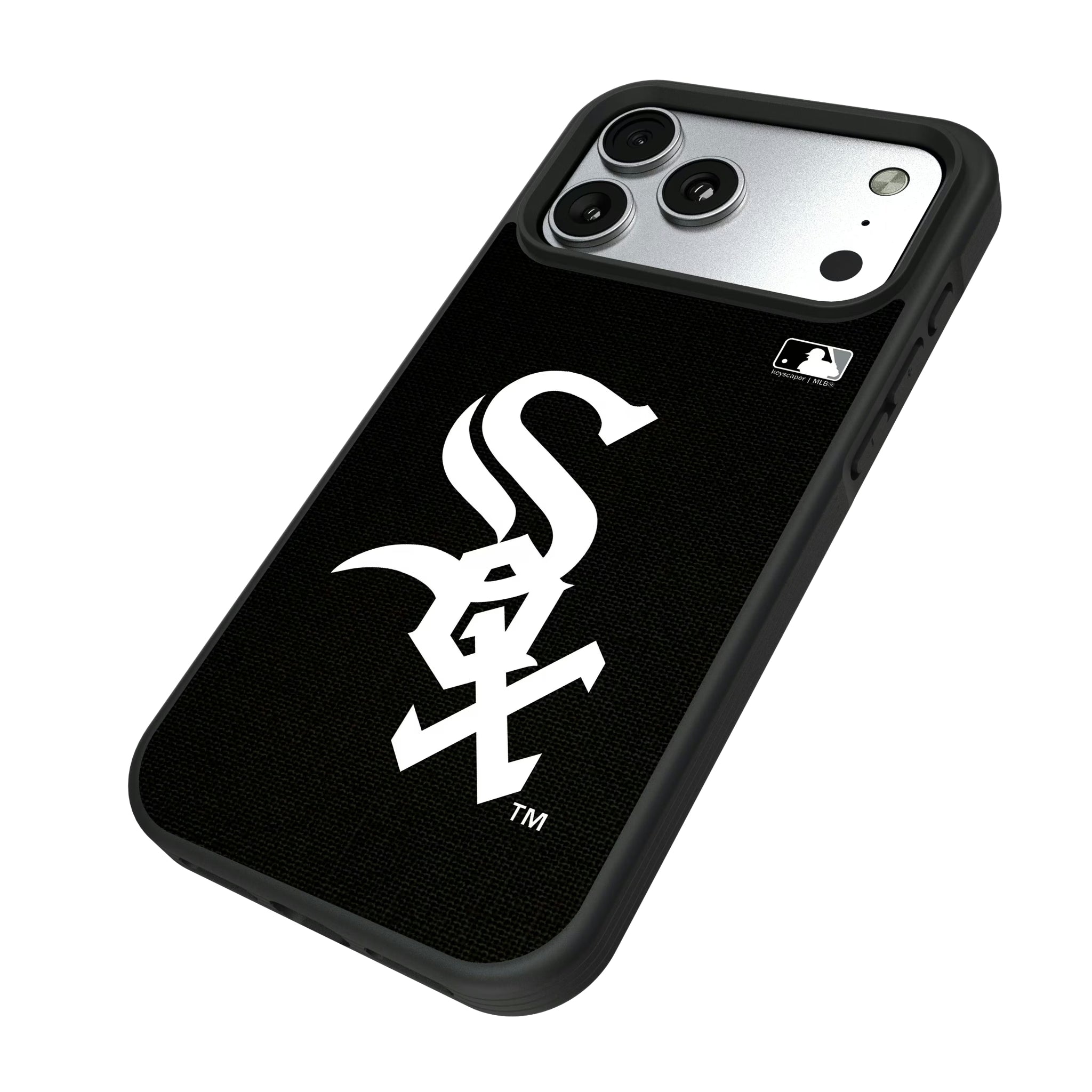 Chicago White Sox Solid iPhone Bump Phone Case for Apple iPhone - Isometric View#Device_iPhone 17 Pro Max