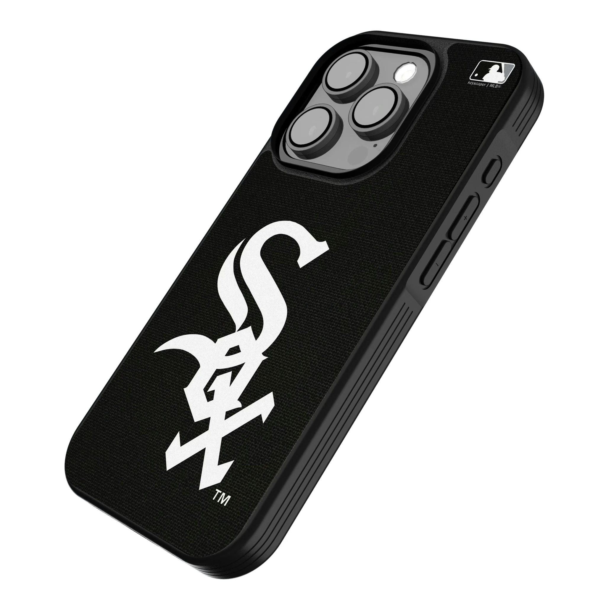 Chicago White Sox Solid iPhone Bump Phone Case for Apple iPhone - Isometric View