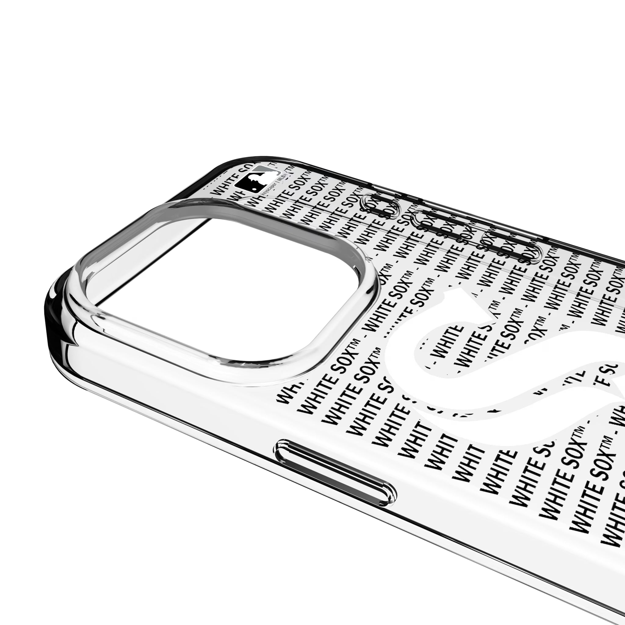 Chicago White Sox Text Backdrop iPhone Clear Phone Case for Apple iPhone - Detail