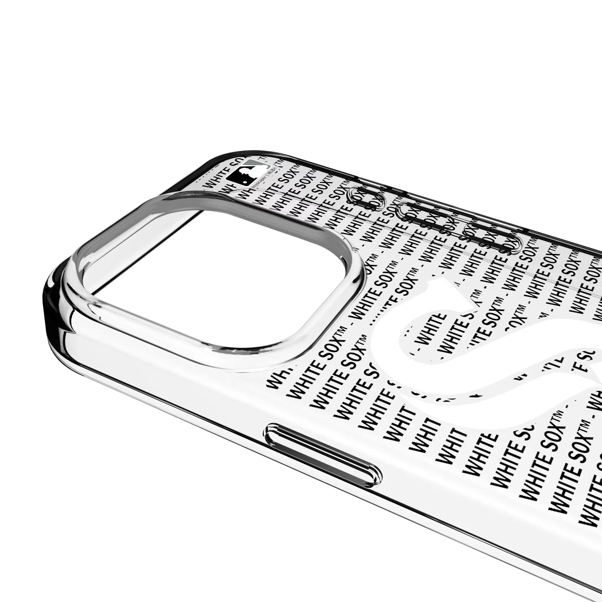 Chicago White Sox Text Backdrop iPhone Clear Phone Case for Apple iPhone - Detail