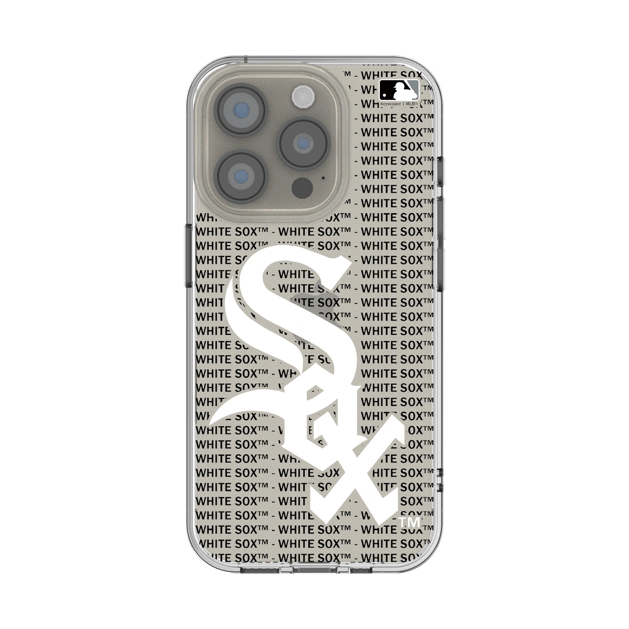 Chicago White Sox Text Backdrop iPhone Clear Phone Case for Apple iPhone