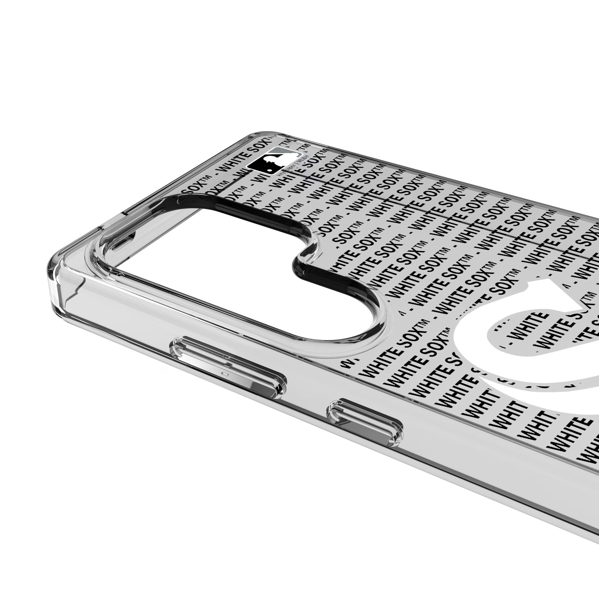 Chicago White Sox Text Backdrop Galaxy Clear Phone Case for Samsung Galaxy - Detail