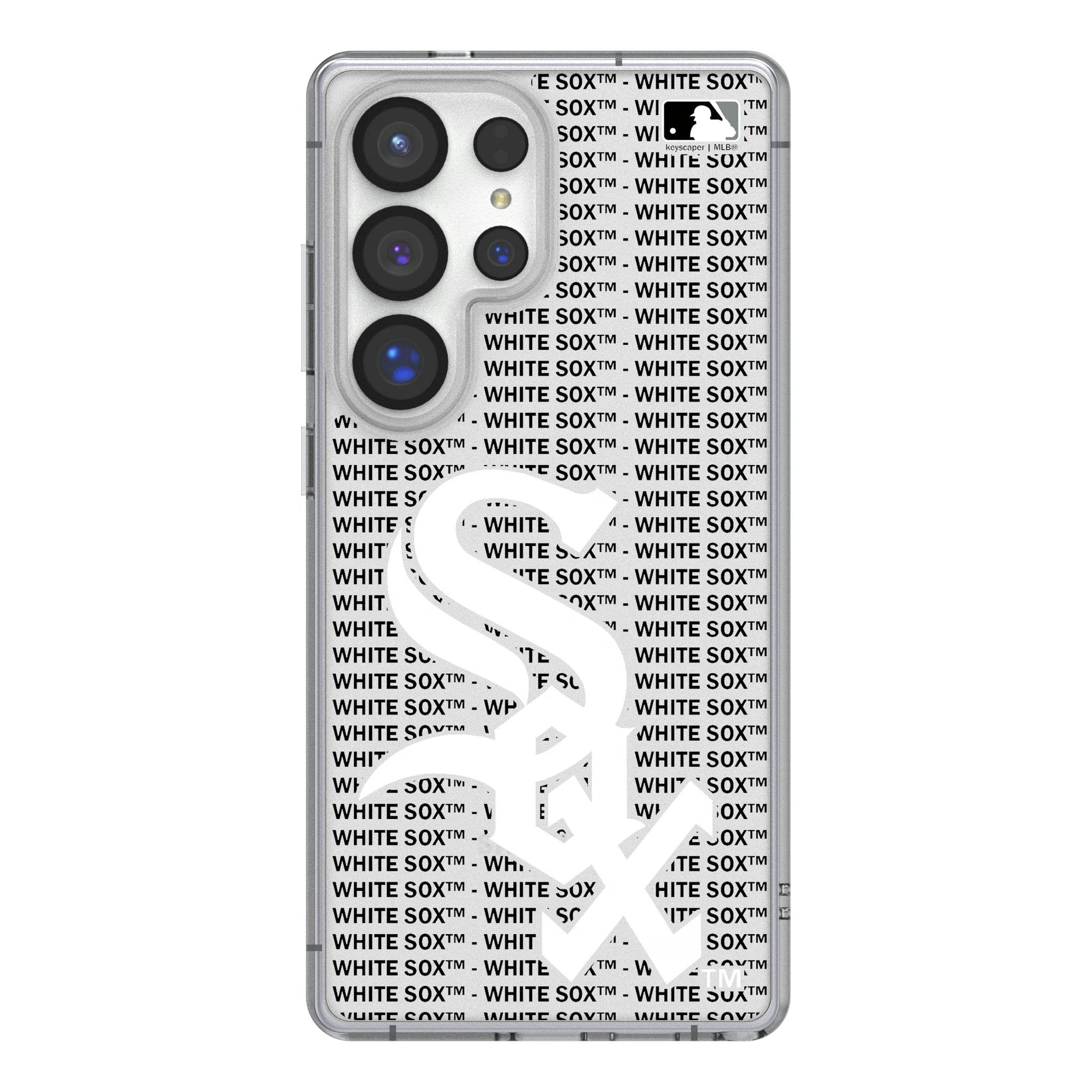 Chicago White Sox Text Backdrop Galaxy Clear Phone Case for Samsung Galaxy