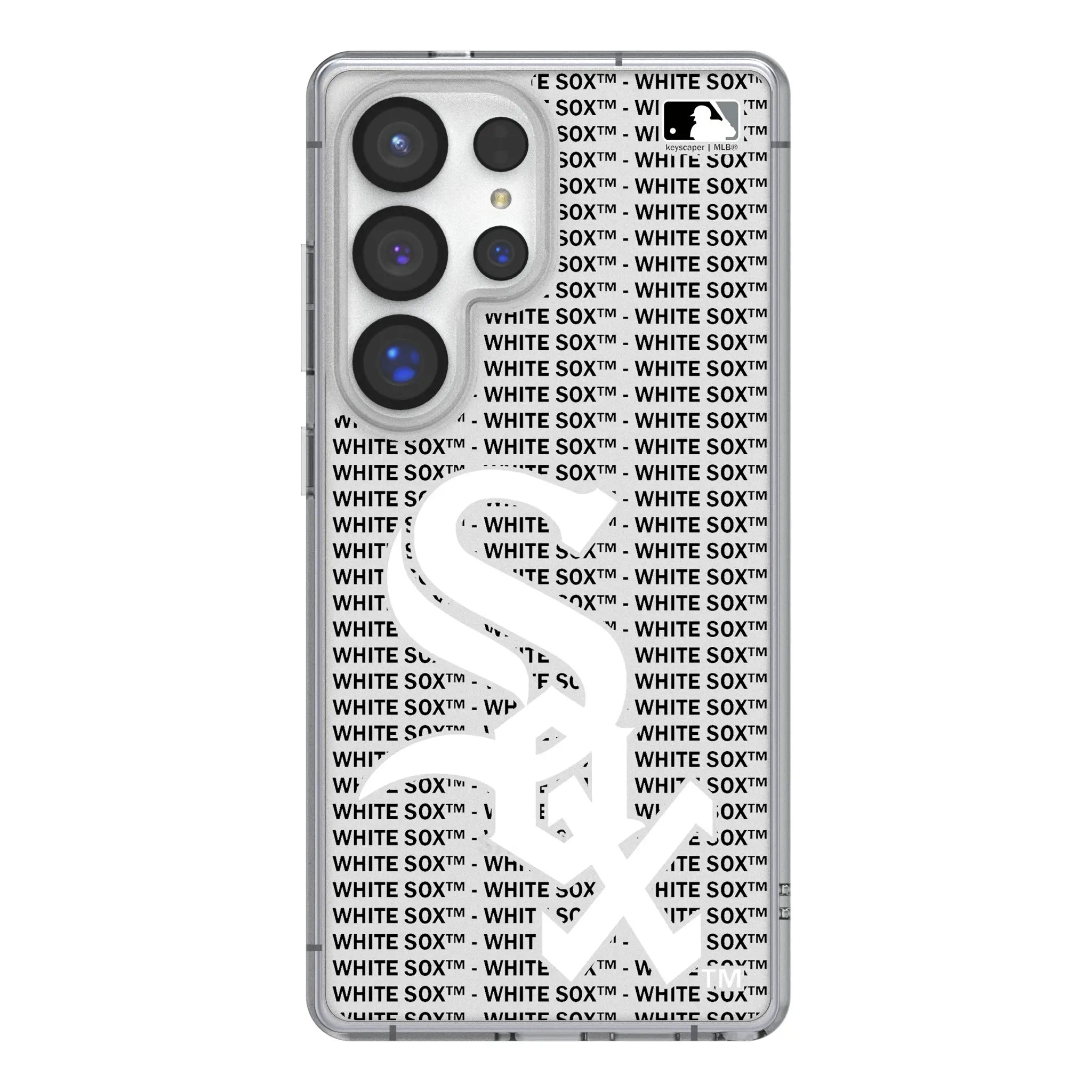 Chicago White Sox Text Backdrop Galaxy Clear Phone Case for Samsung Galaxy#Device_Galaxy S25 Ultra