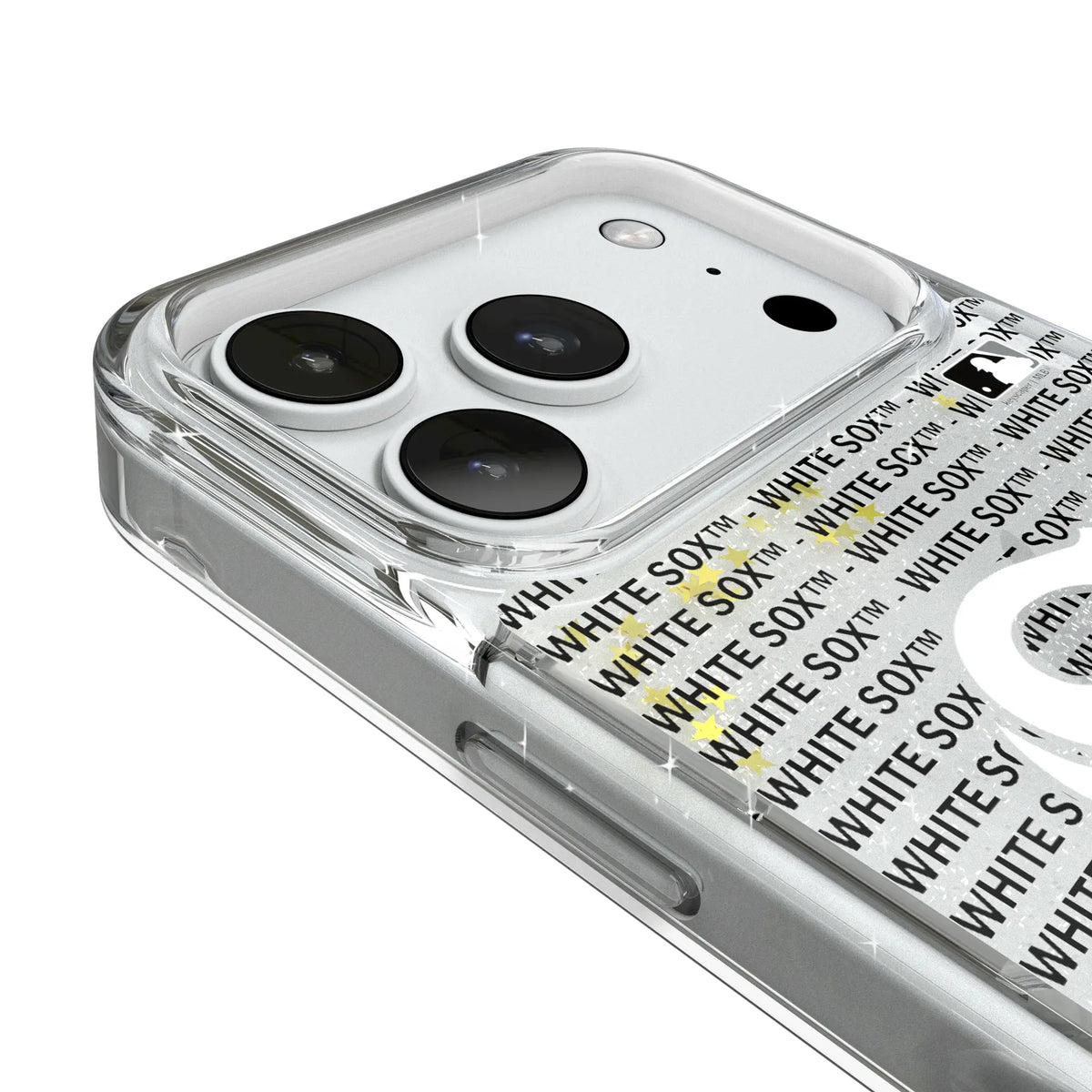 Chicago White Sox Text Backdrop iPhone Glitter Phone Case for Apple iPhone - Detail#Device_iPhone 18 Pro