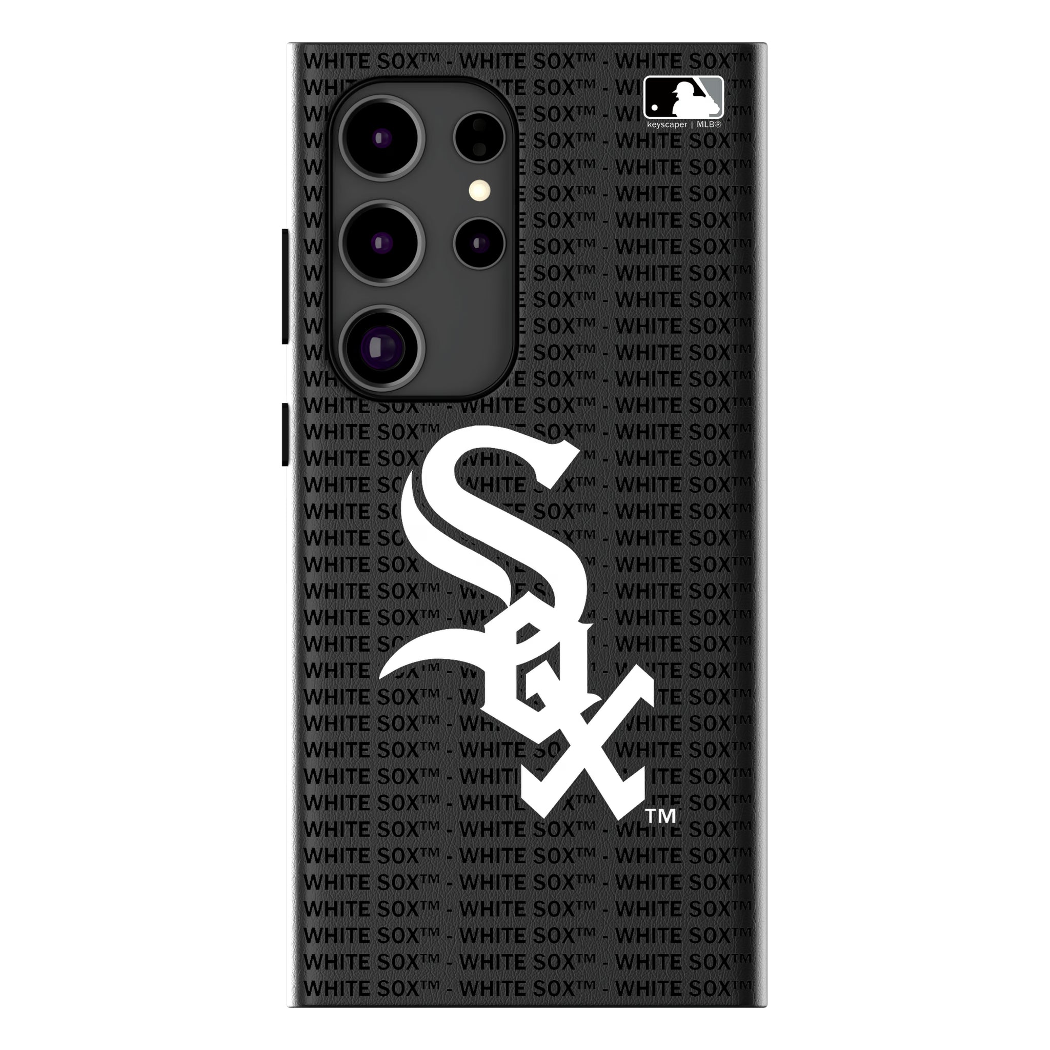 Chicago White Sox Text Backdrop Galaxy MagSafe Compatible Phone Case for Samsung Galaxy