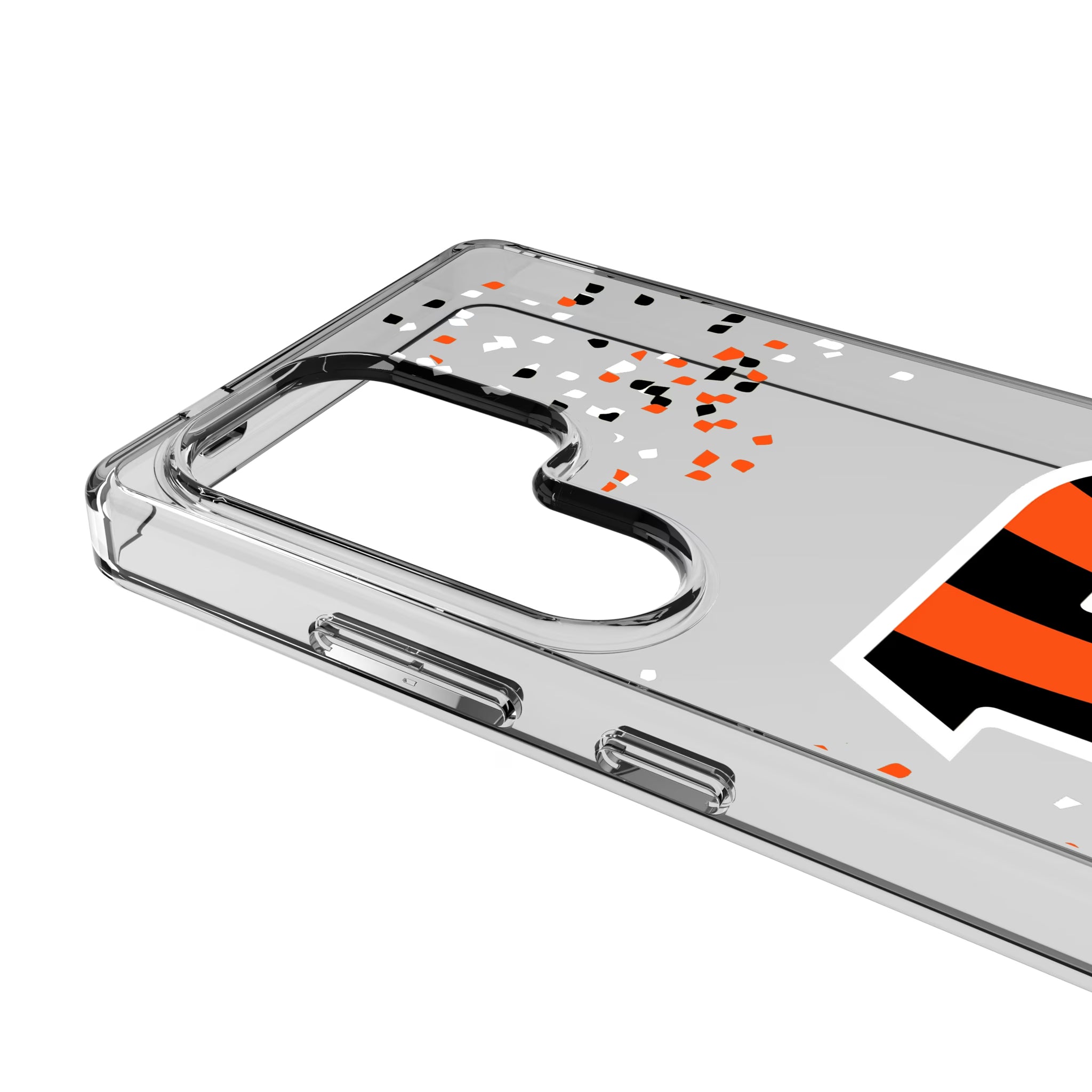 Cincinnati Bengals Confetti Galaxy Clear Phone Case for Samsung Galaxy - Detail