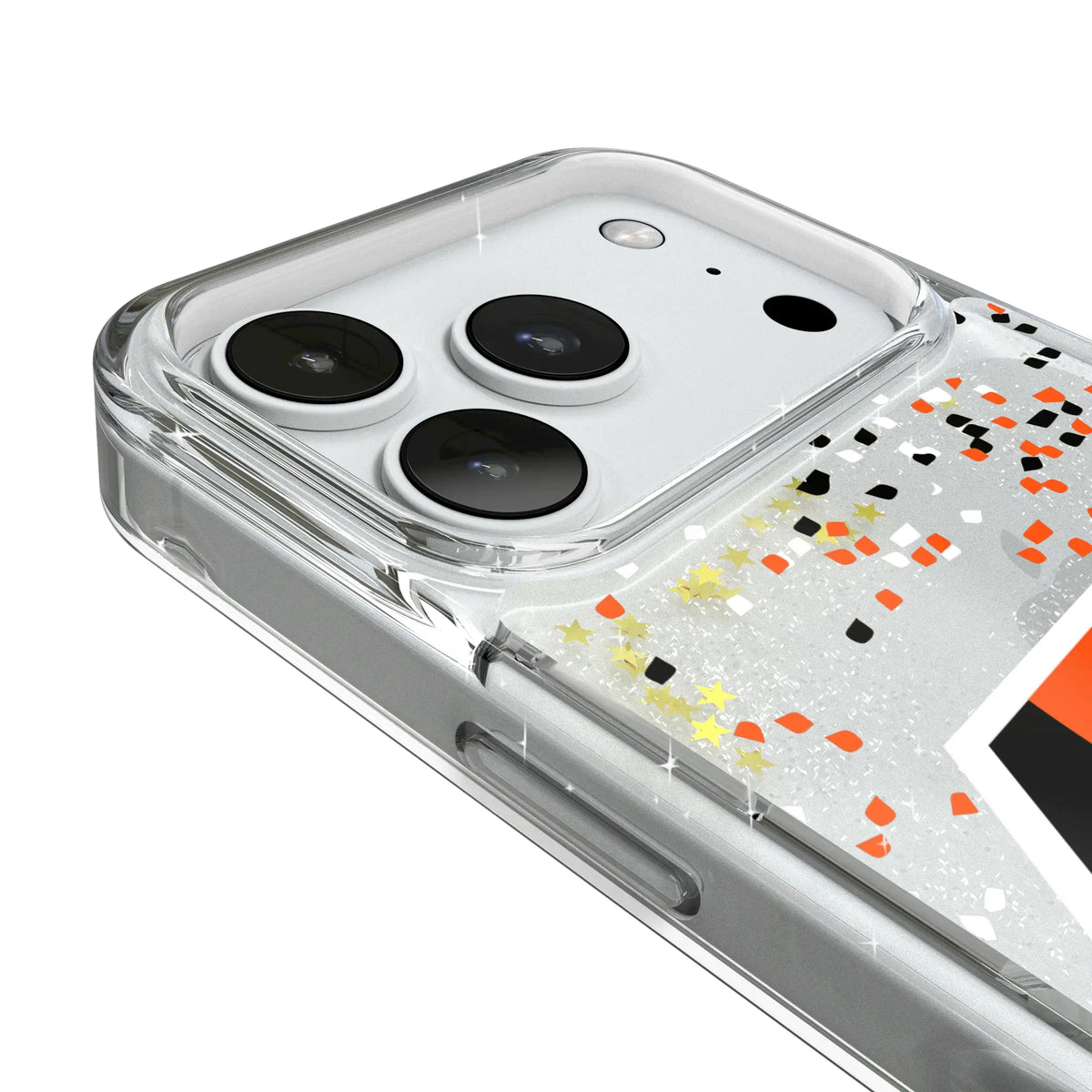 Cincinnati Bengals Confetti iPhone Glitter Phone Case for Apple iPhone - Detail#Device_iPhone 18 Pro