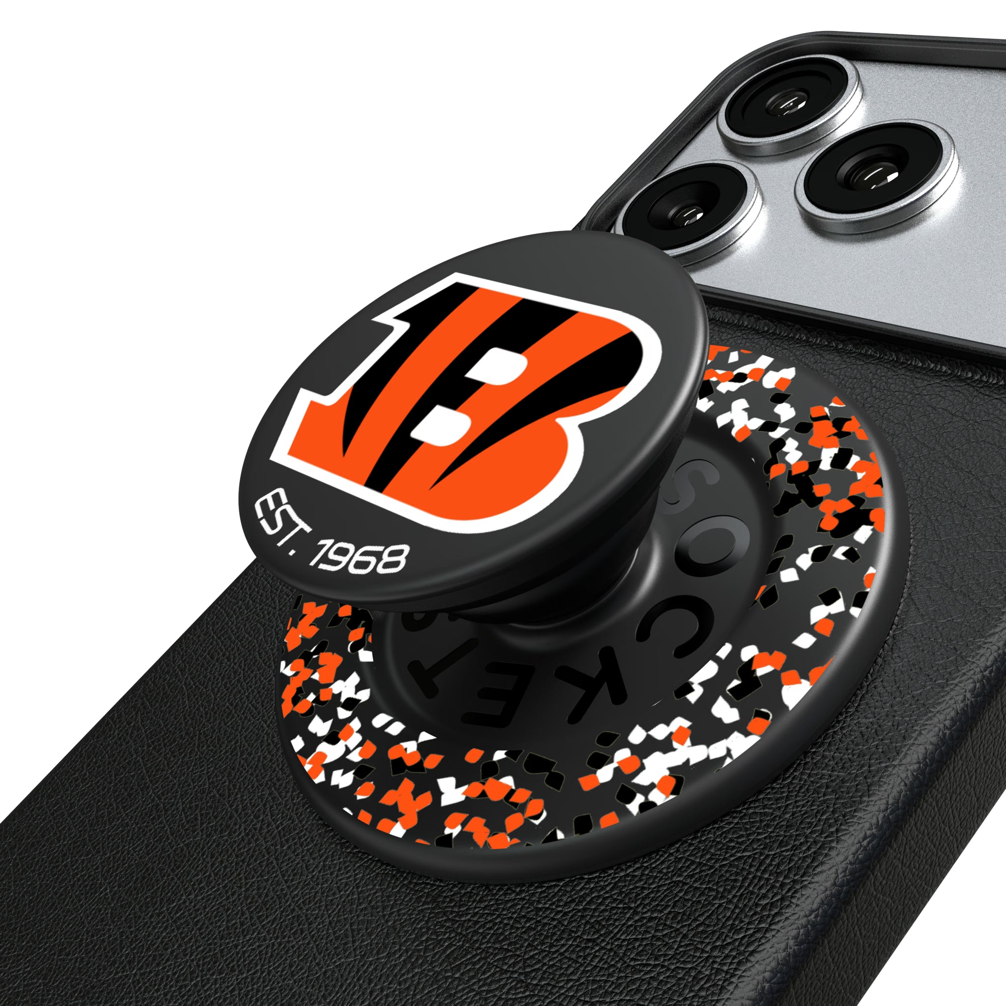 Cincinnati Bengals Confetti Popsockets Round Magnetic