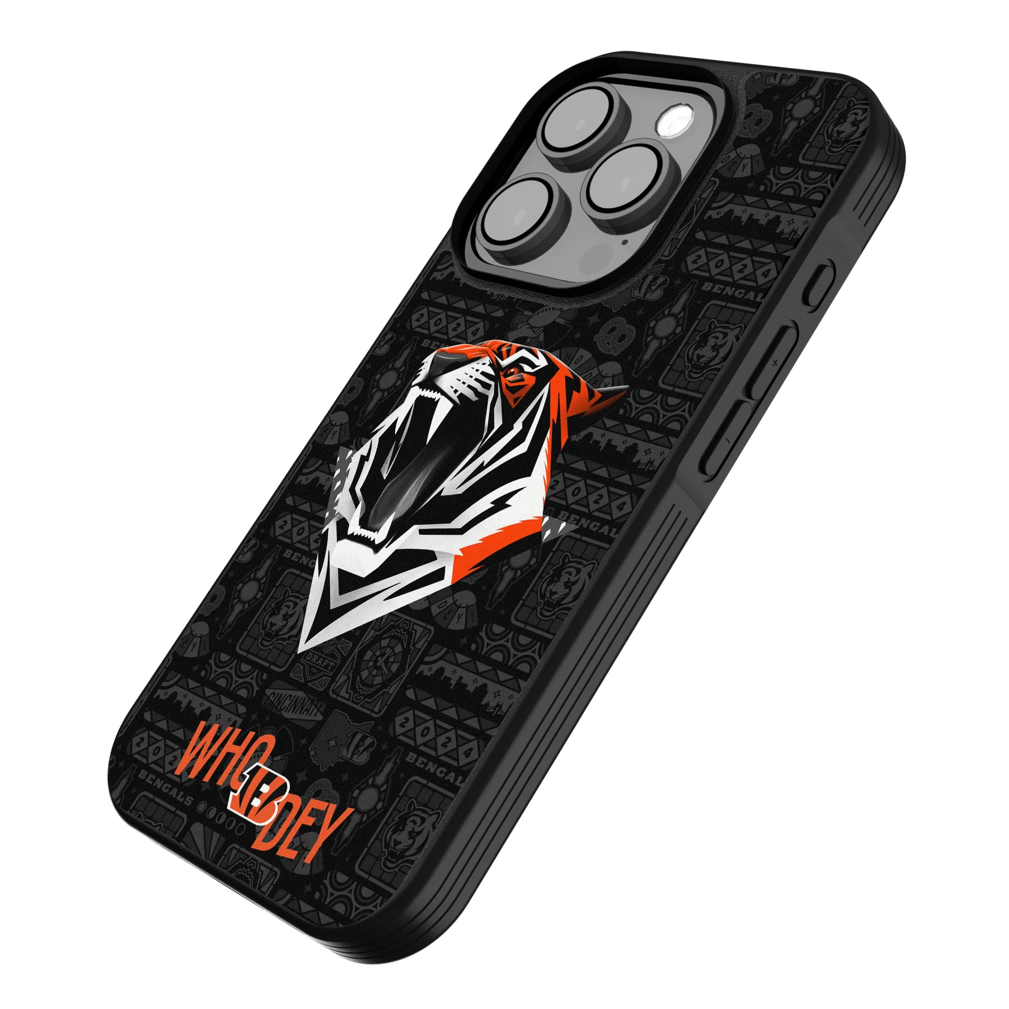 Cincinnati Bengals Deco iPhone Bump Phone Case for Apple iPhone - Isometric View