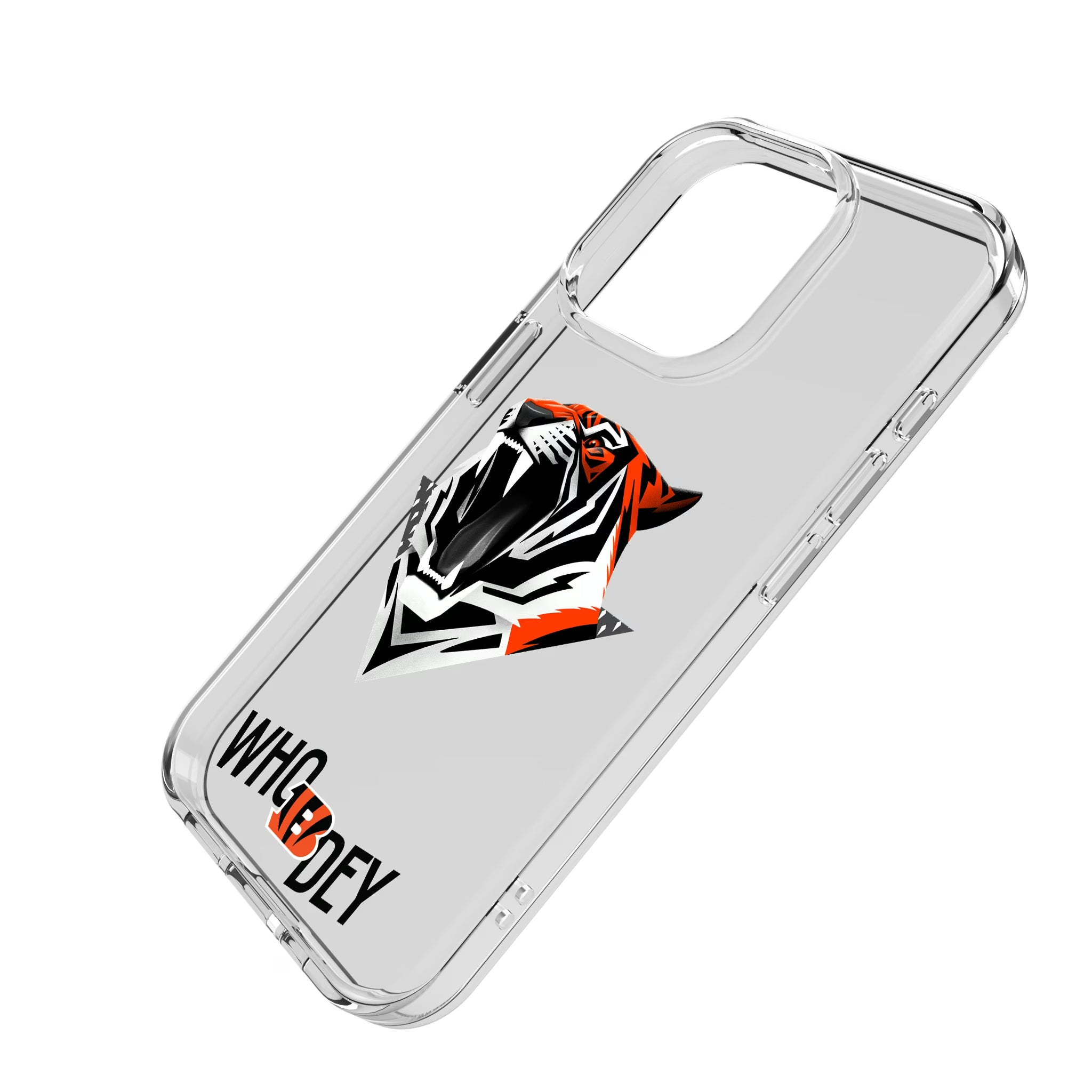 Cincinnati Bengals Deco iPhone Clear Phone Case for Apple iPhone - Isometric View