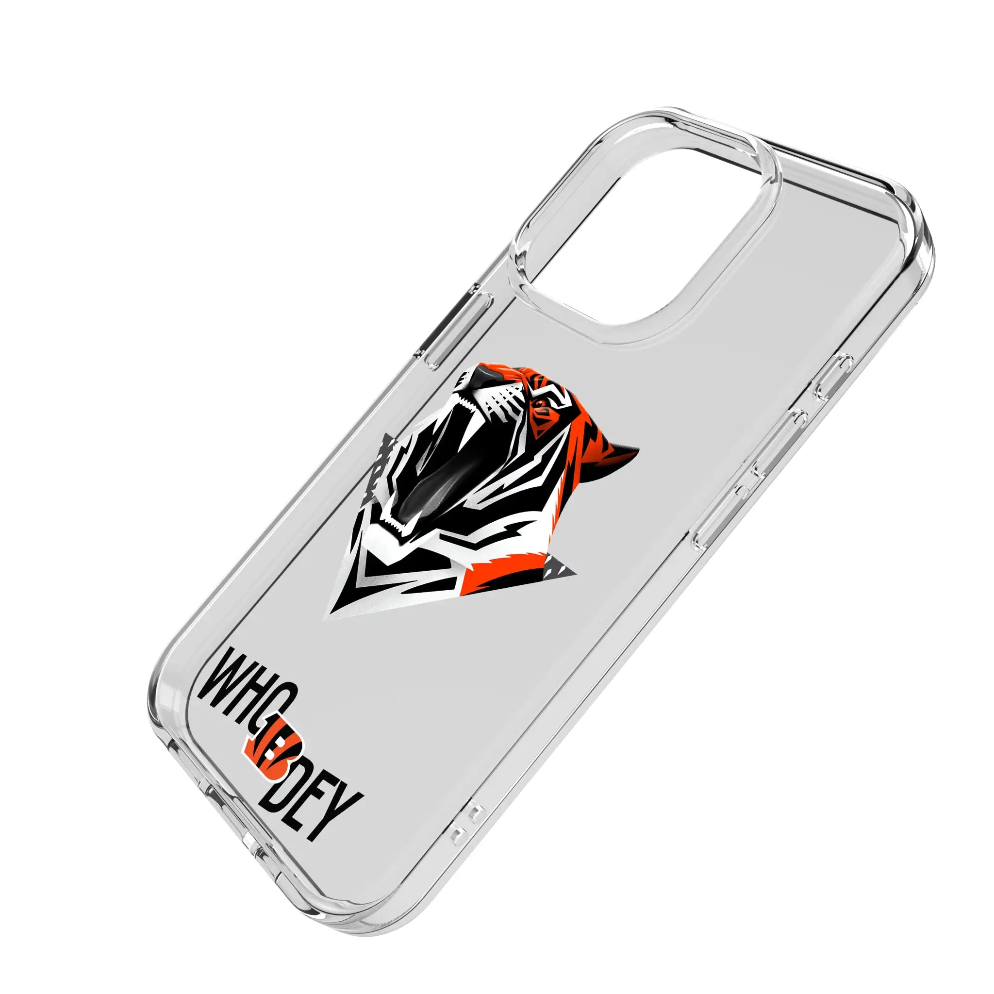 Cincinnati Bengals Deco iPhone Clear Phone Case for Apple iPhone - Isometric View
