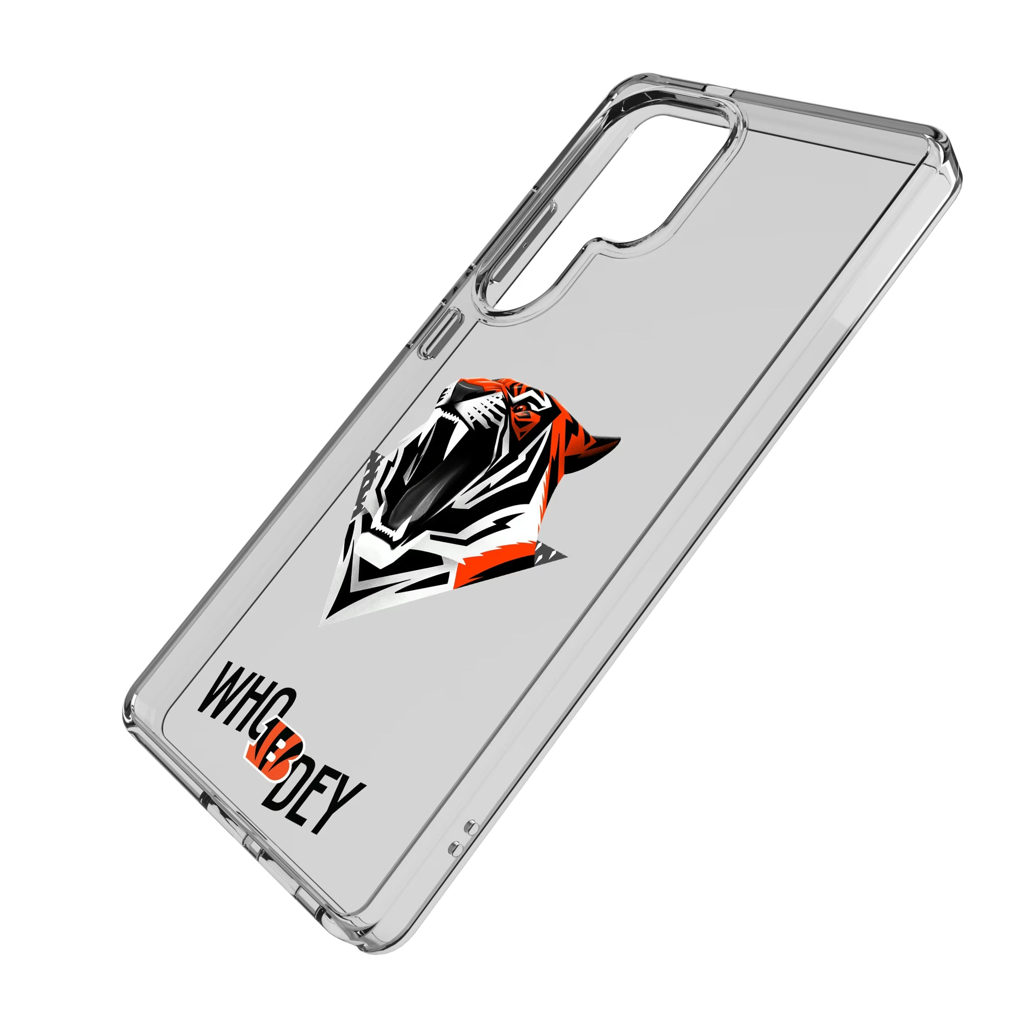 Cincinnati Bengals Deco Galaxy Clear Phone Case for Samsung Galaxy - Isometric View