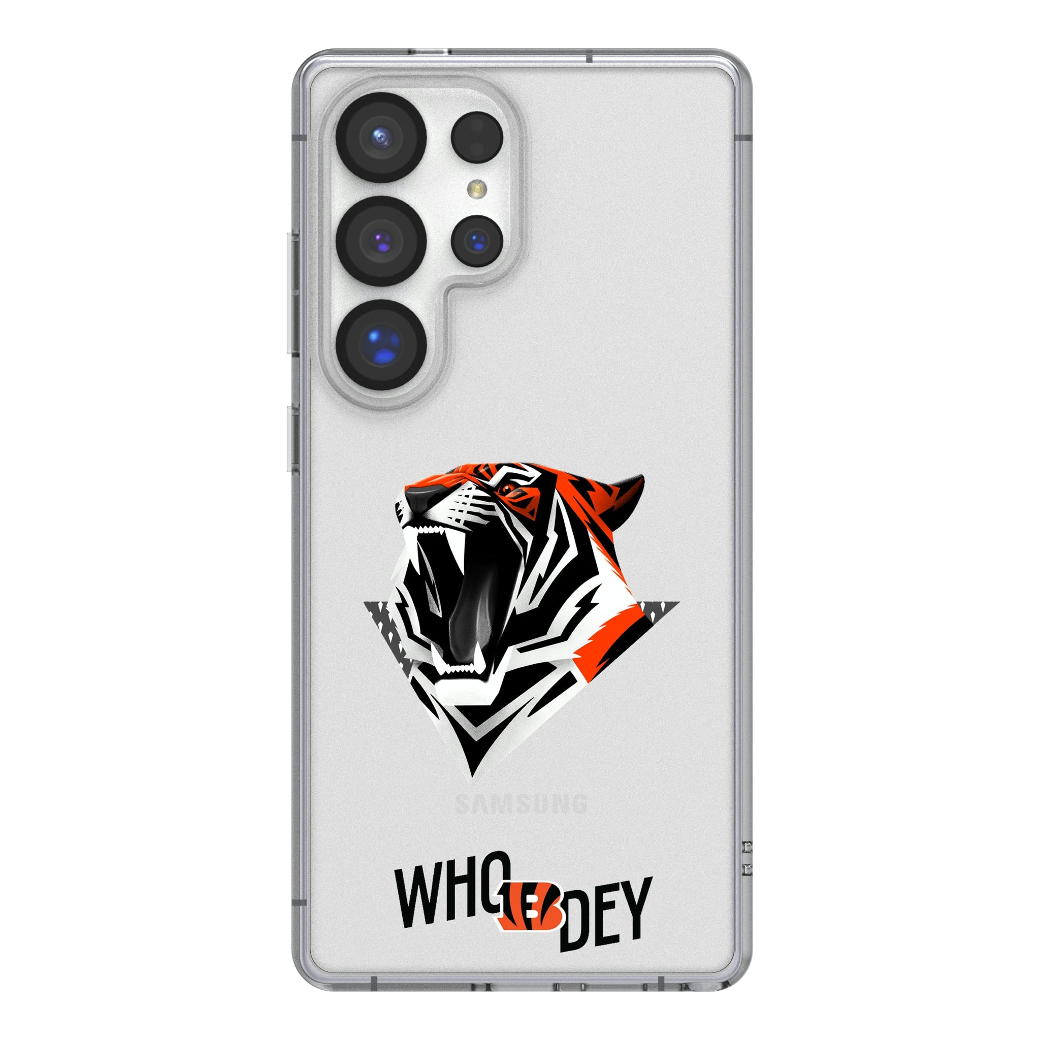 Cincinnati Bengals Deco Galaxy Clear Phone Case for Samsung Galaxy