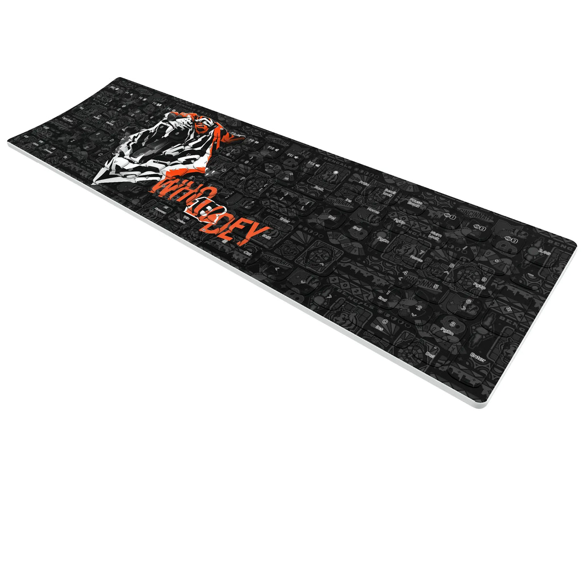 Cincinnati Bengals Deco KKB605 Curved Wireless Keyboard - Isometric View