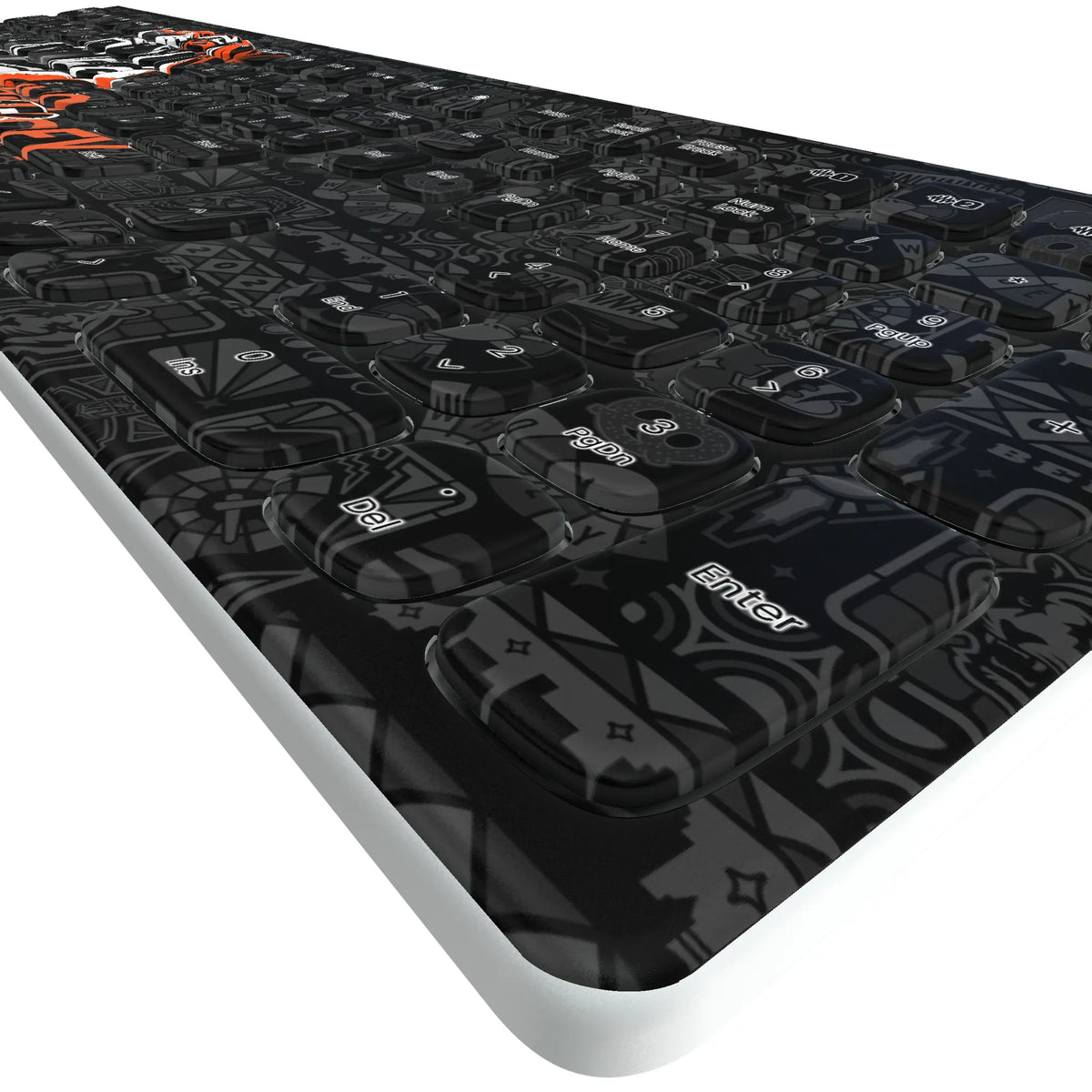 Cincinnati Bengals Deco KKB605 Curved Wireless Keyboard - Detail