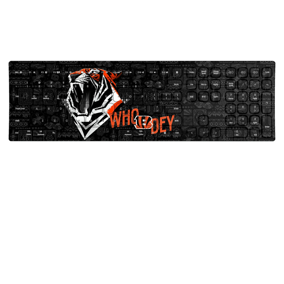 Cincinnati Bengals Deco KKB605 Curved Wireless Keyboard