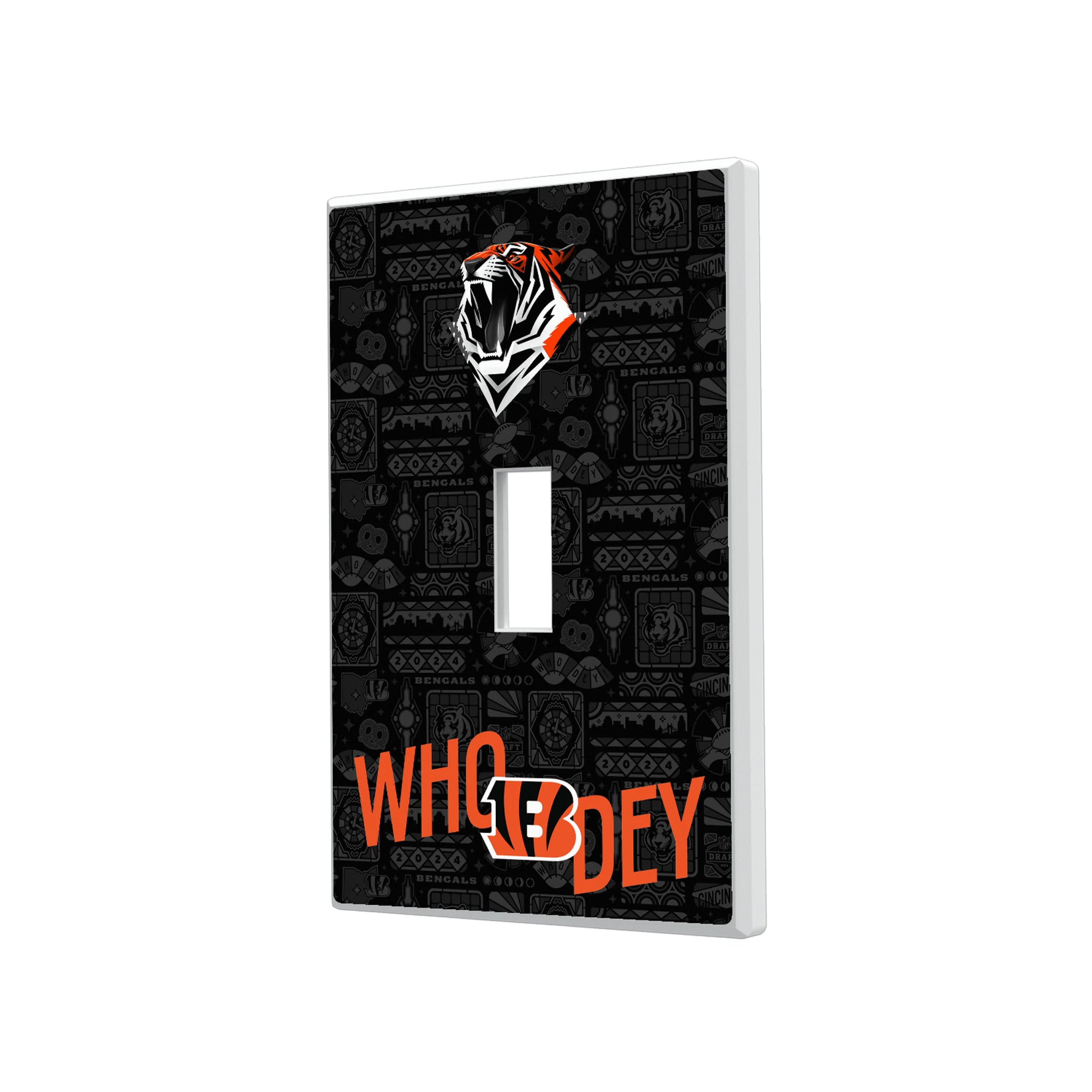 Cincinnati Bengals Deco Hidden-Screw Light Switch Plate#Style_Single Toggle