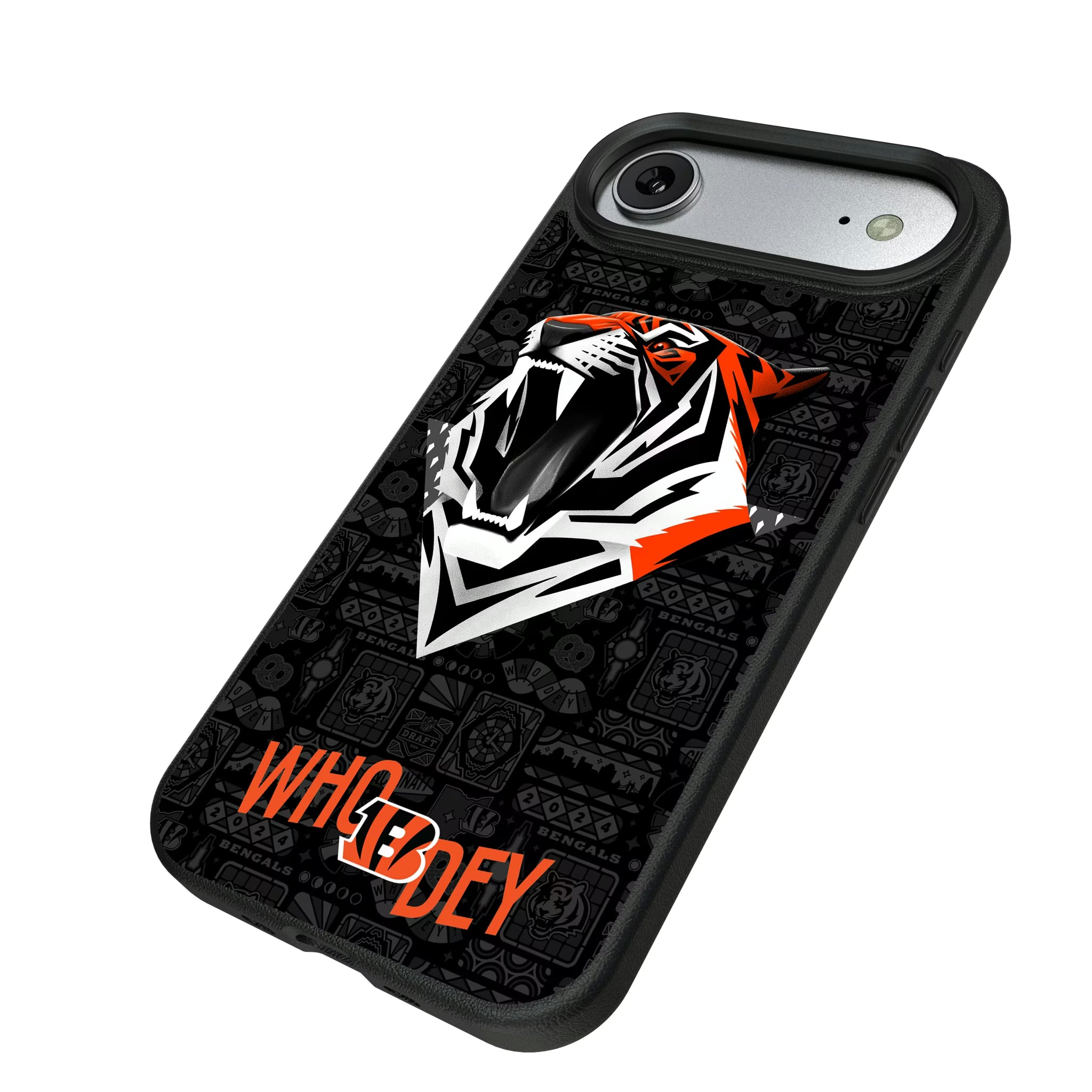 Cincinnati Bengals Deco iPhone MagSafe Compatible Phone Case for Apple iPhone - Isometric View#Device_iPhone Air