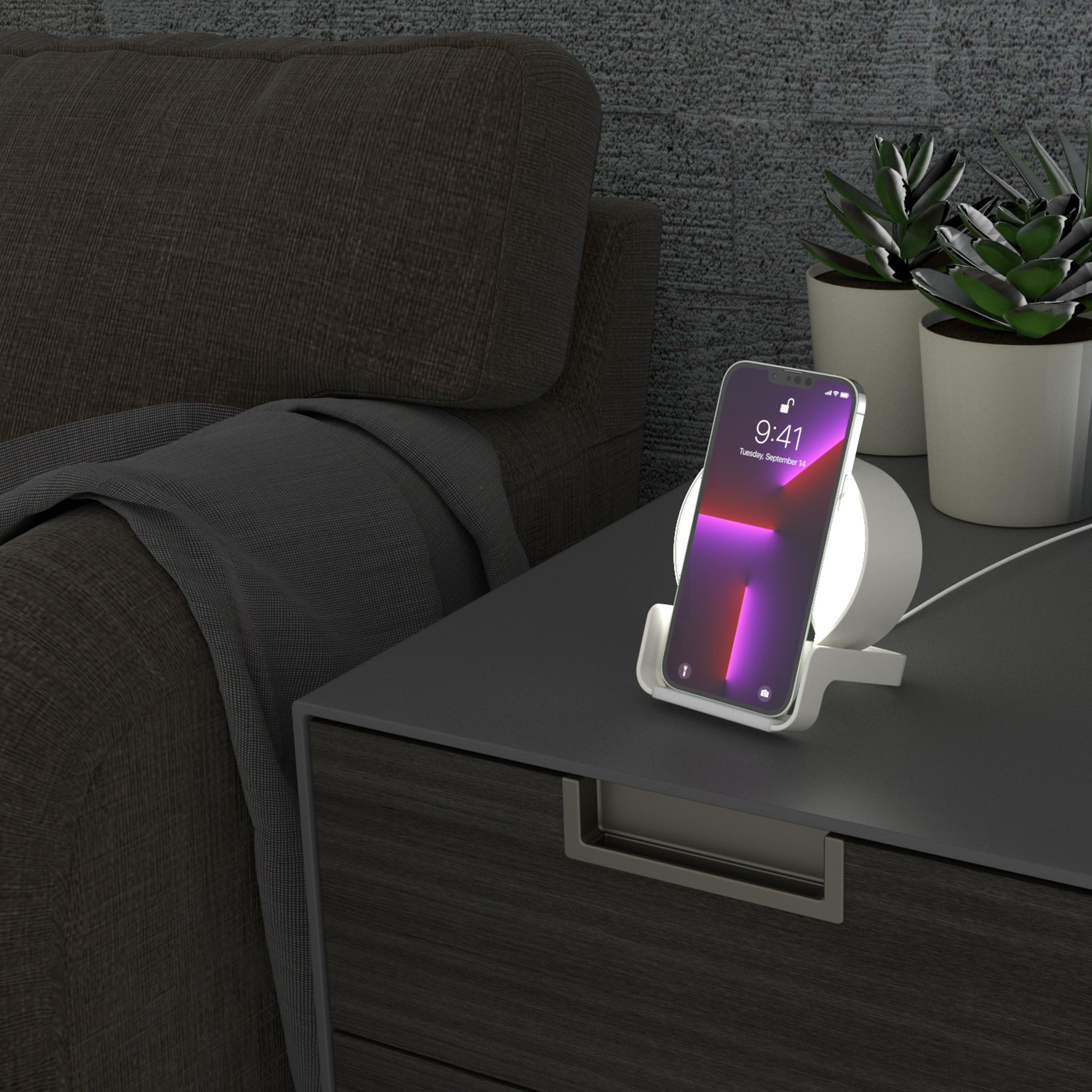 Cincinnati Bengals Deco Night Light Charger and Bluetooth Speaker - Lifestyle