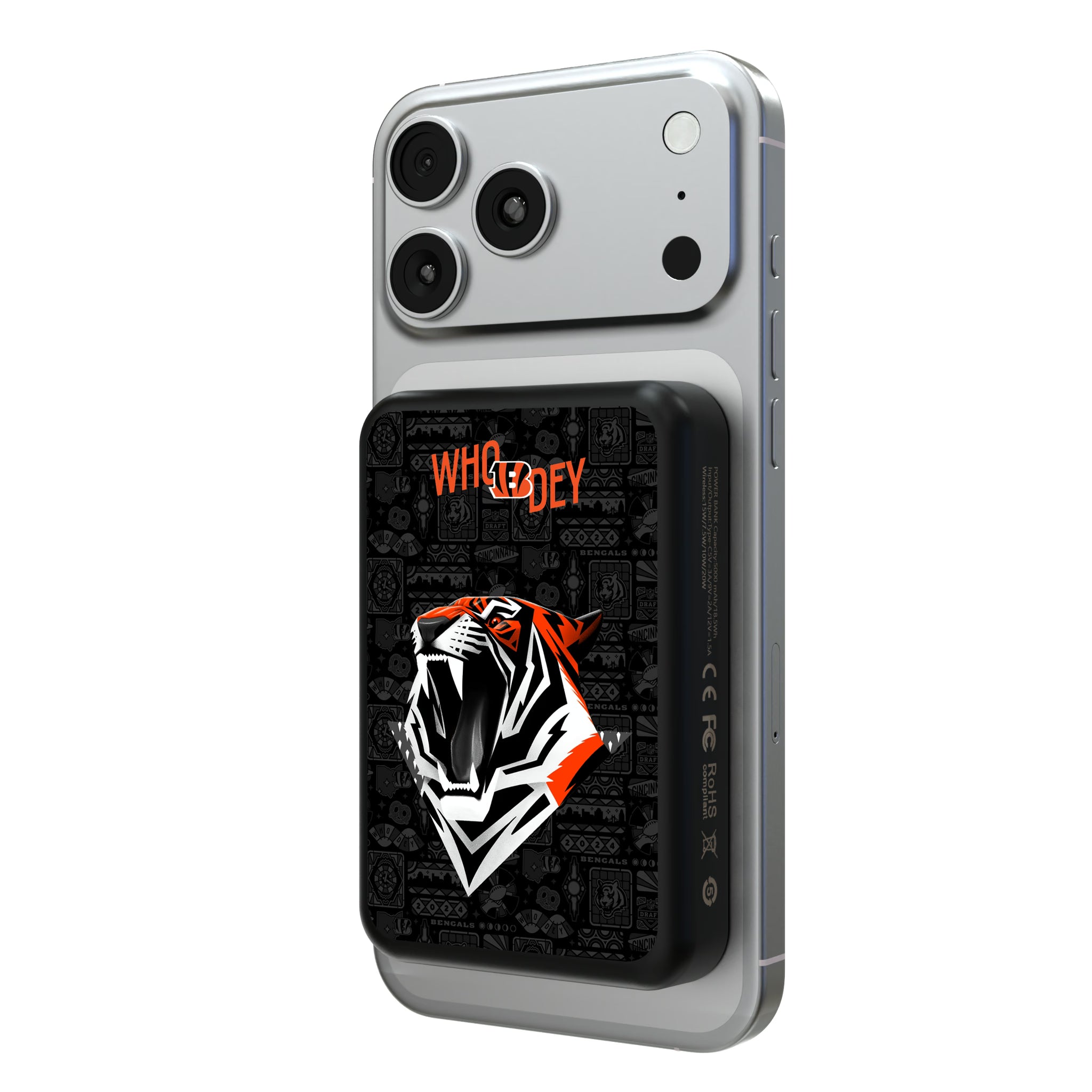 Cincinnati Bengals Deco Wireless Mag Power Bank