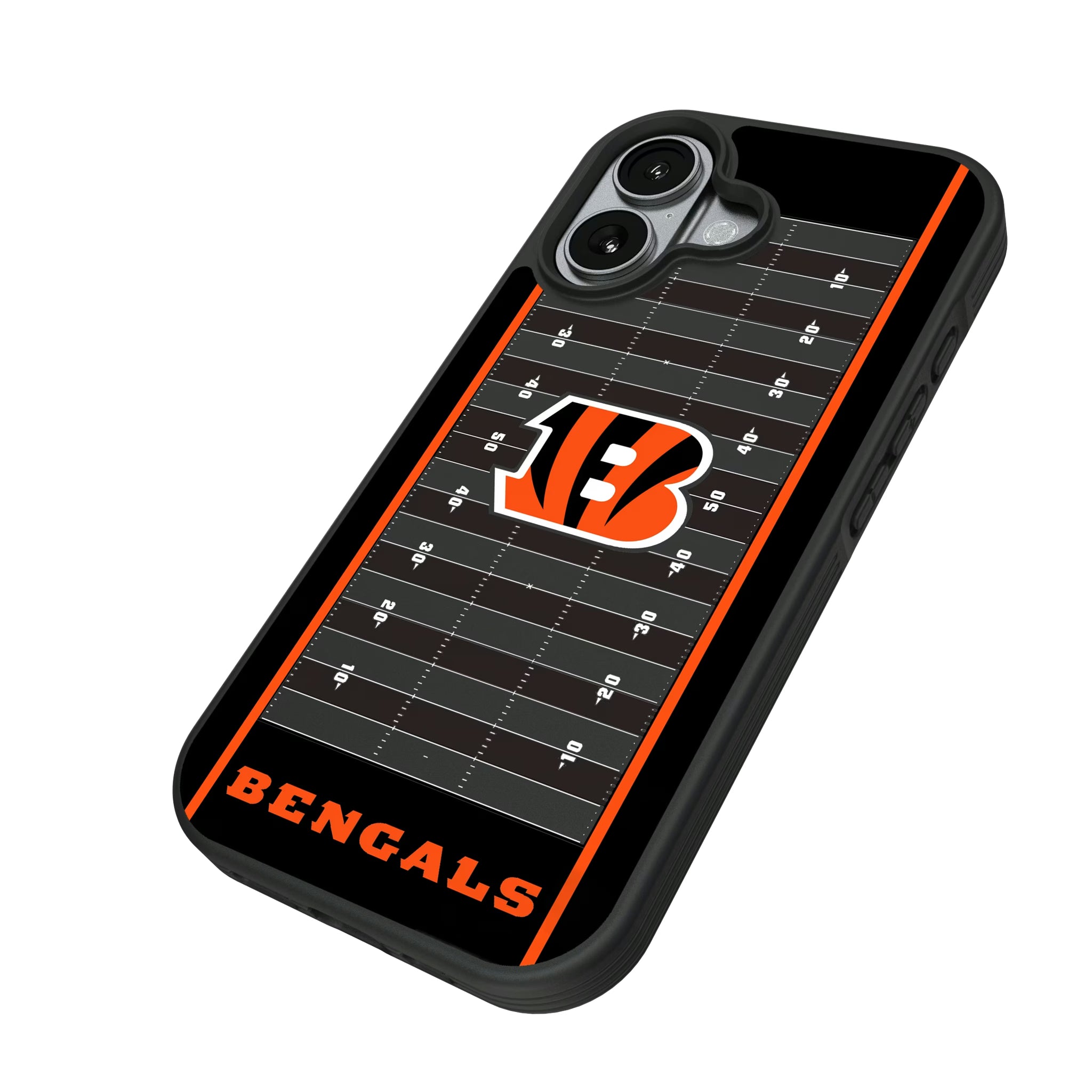 Cincinnati Bengals Field iPhone Bump Phone Case for Apple iPhone - Isometric View#Device_iPhone 17