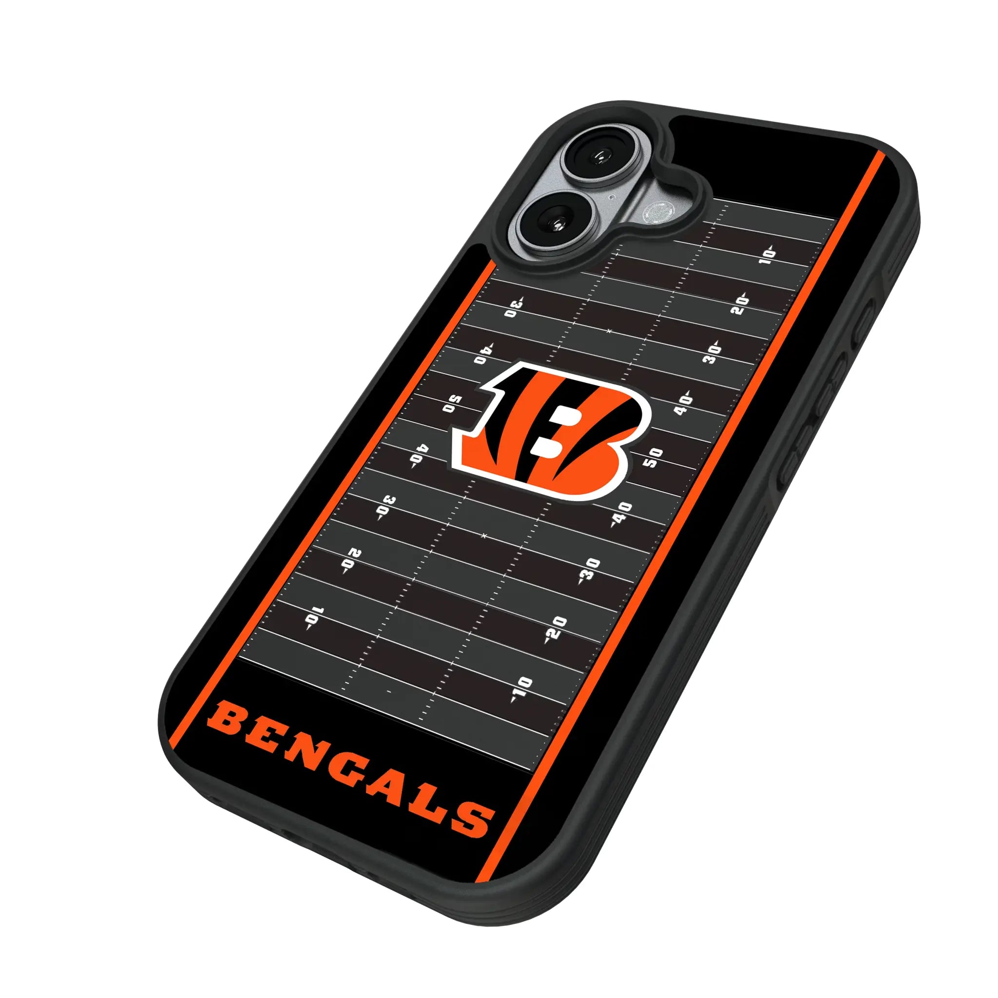 Cincinnati Bengals Field iPhone Bump Phone Case for Apple iPhone - Isometric View#Device_iPhone 17