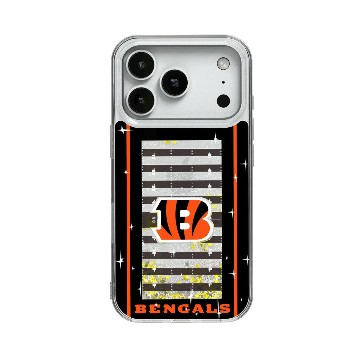 Cincinnati Bengals Field Glitter Phone Case for Apple iPhone