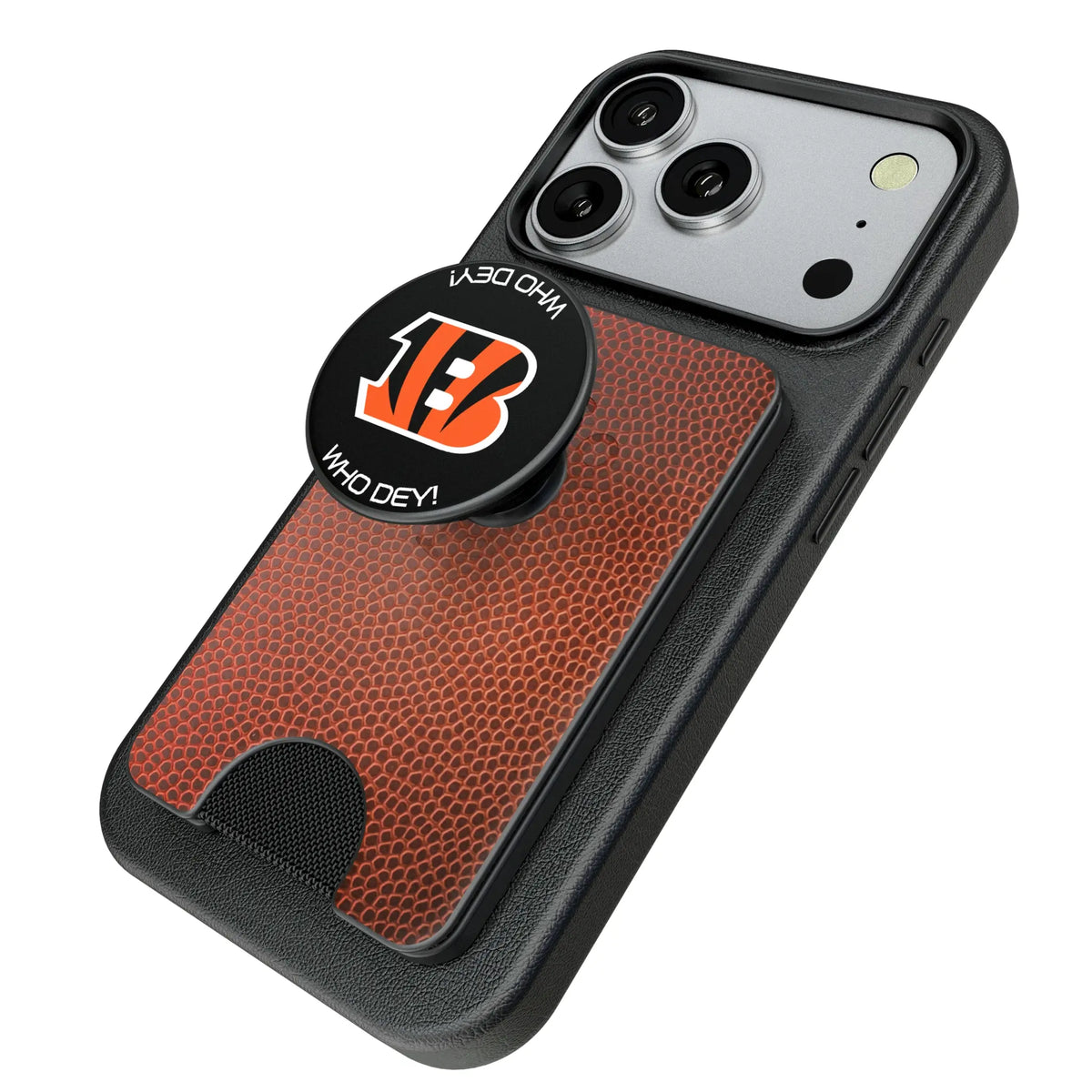 Cincinnati Bengals Football Popsockets Wallet Magnetic - Isometric View