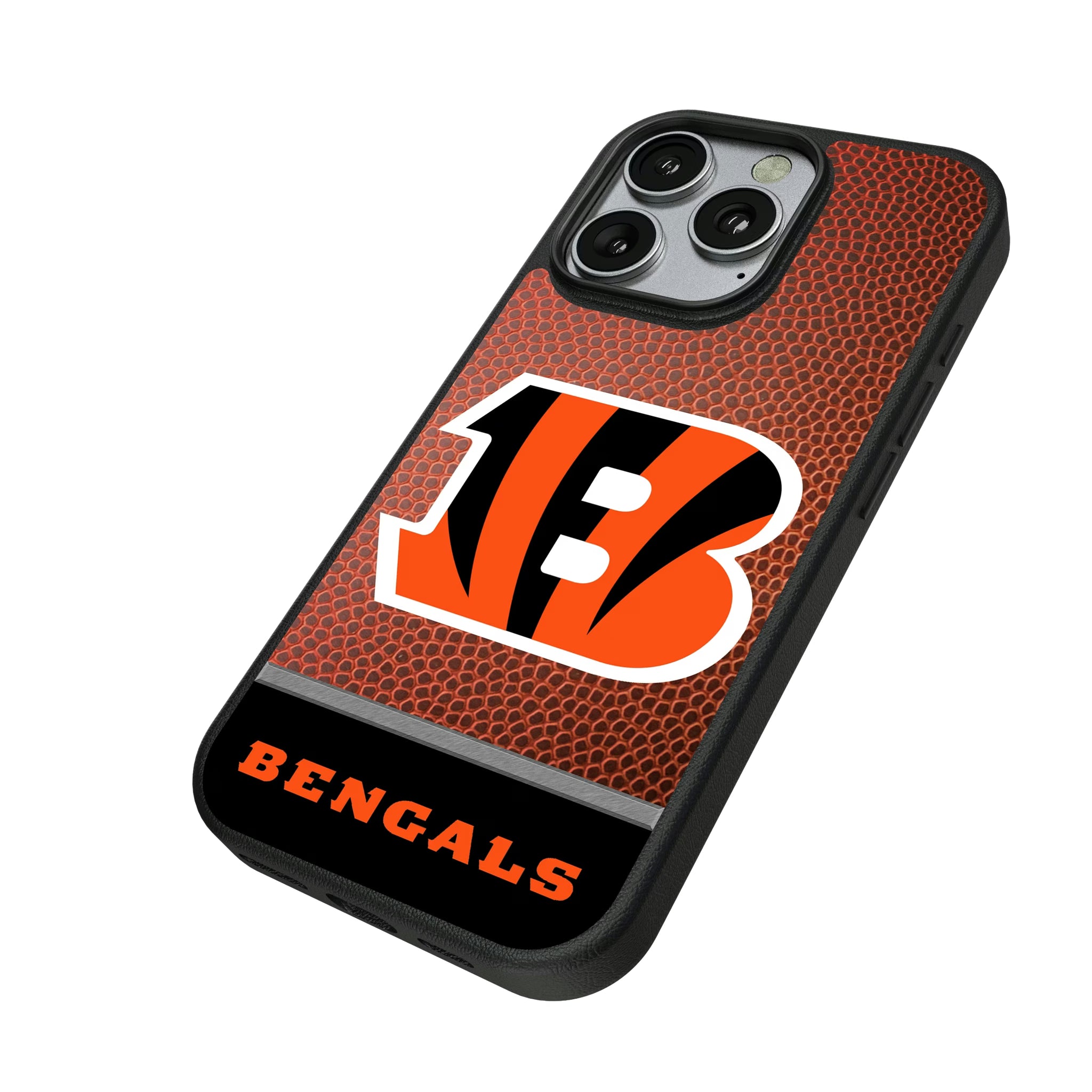 Cincinnati Bengals Football Wordmark iPhone MagSafe Compatible Phone Case for Apple iPhone - Isometric View