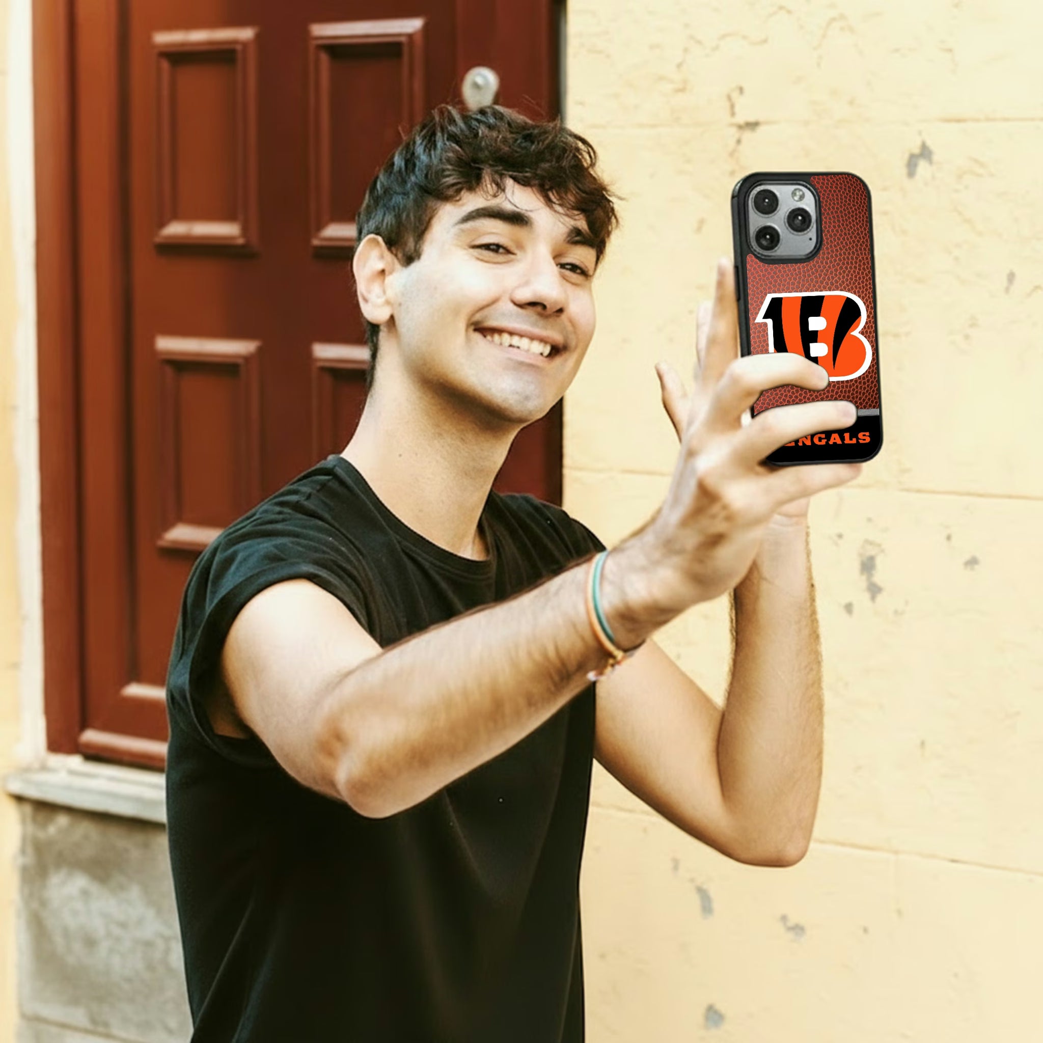 Cincinnati Bengals Football Wordmark iPhone MagSafe Compatible Phone Case for Apple iPhone - Lifestyle