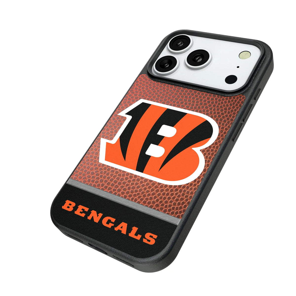 Cincinnati Bengals Football Wordmark iPhone MagSafe Compatible Phone Case for Apple iPhone - Isometric View#Device_iPhone 18 Pro